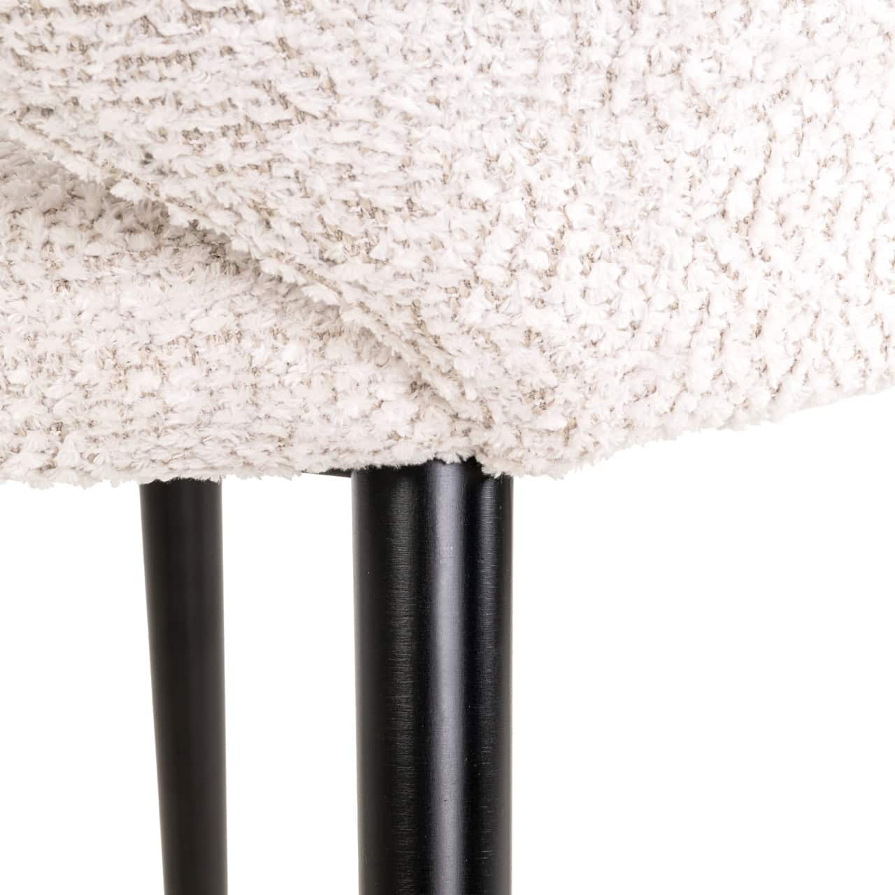 Křeslo GINNA krémové s černým podstavcem