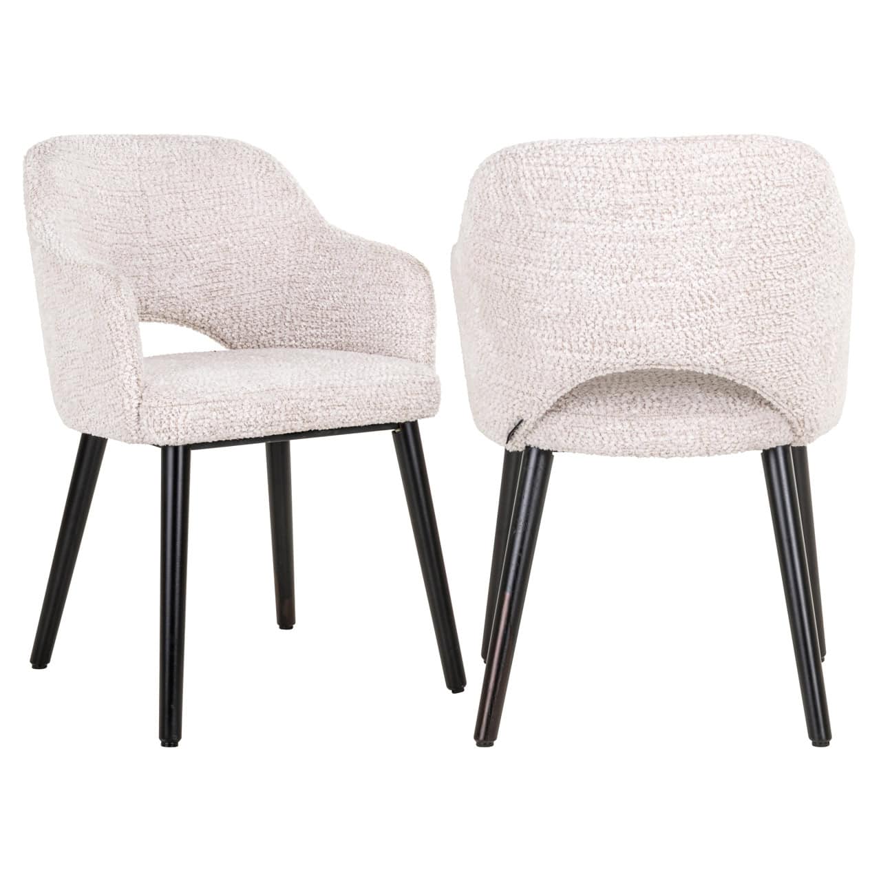 Křeslo GINNA krémové s černým podstavcem