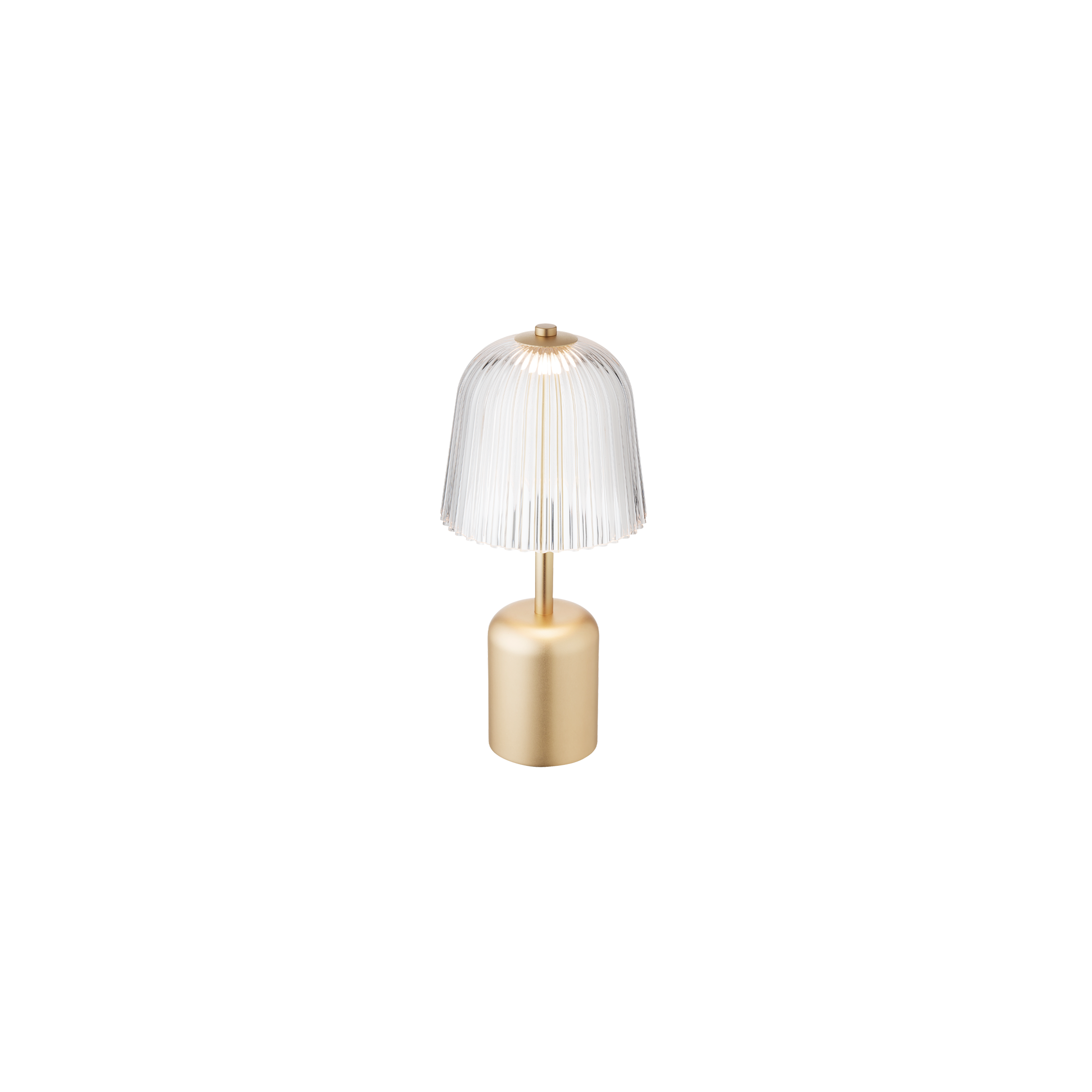 ASTEEA Portable Lamp in Gold with Transparent Shade