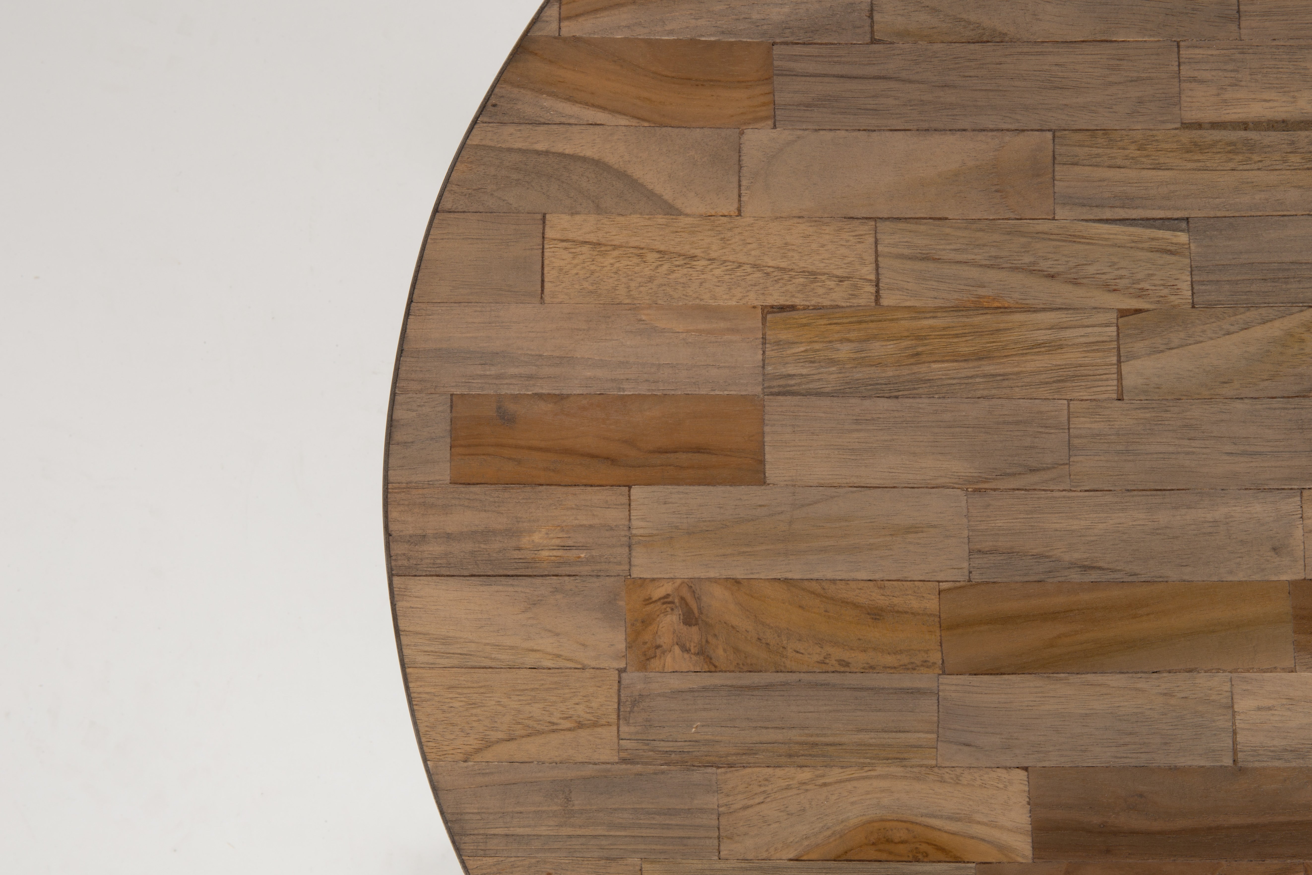 SURI coffee table teak wood with black base