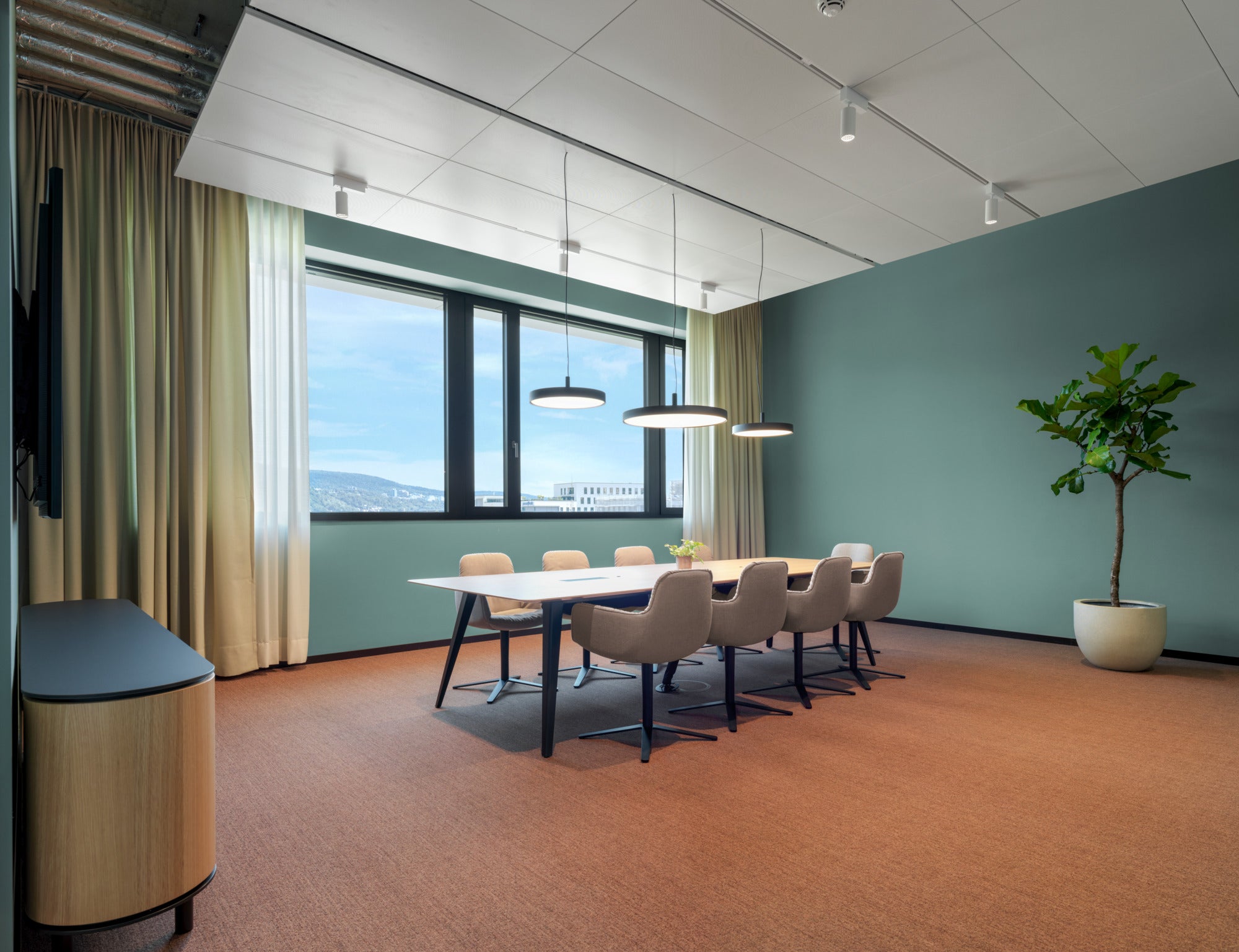 Závěsná lampa LP SLIM surové hliníkové