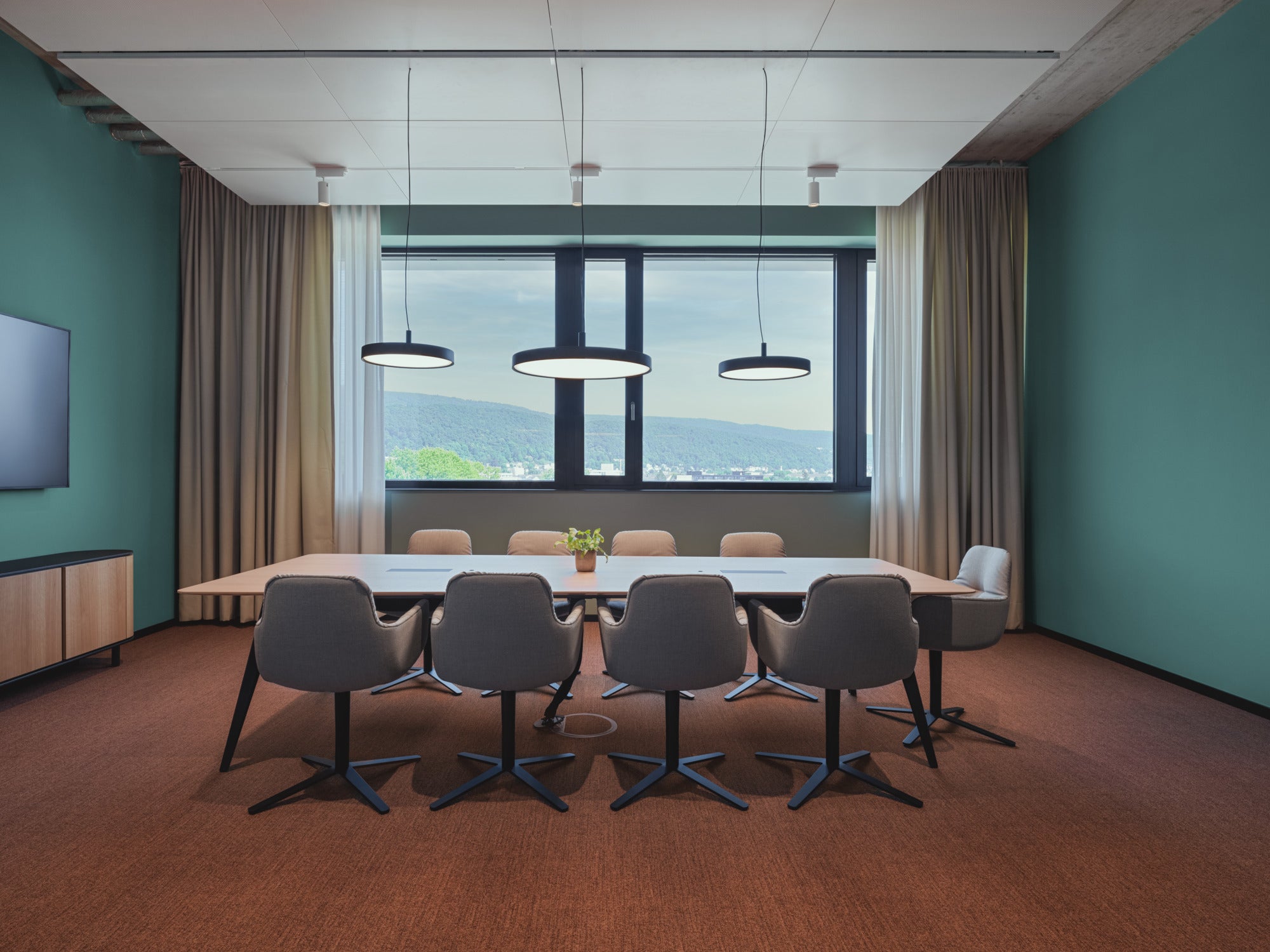 Závěsné svítidlo LP SLIM ROUND černé