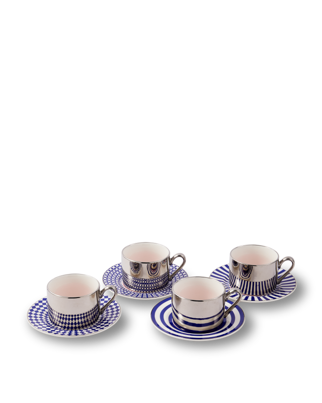 Sada šálků na kávu AUNTY COFFEE CUPS tmavě modrá
