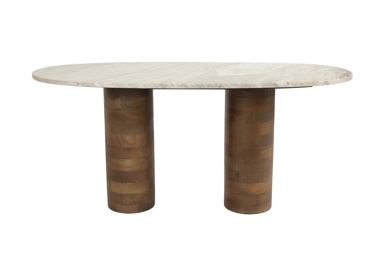 Kulatý konferenční stolek KOUK z mangového dřeva