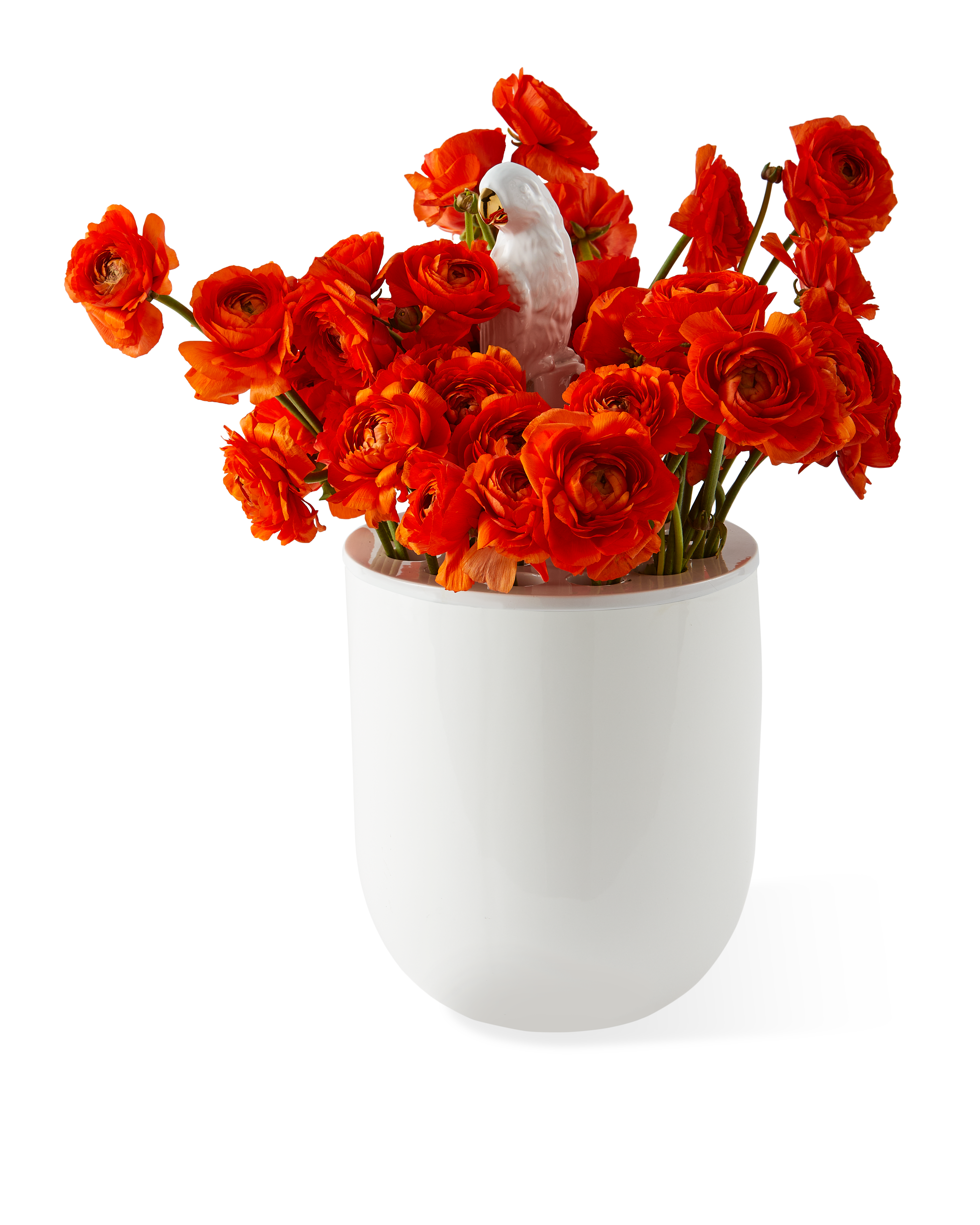 Váza BIRD-WATCHING bílá keramika