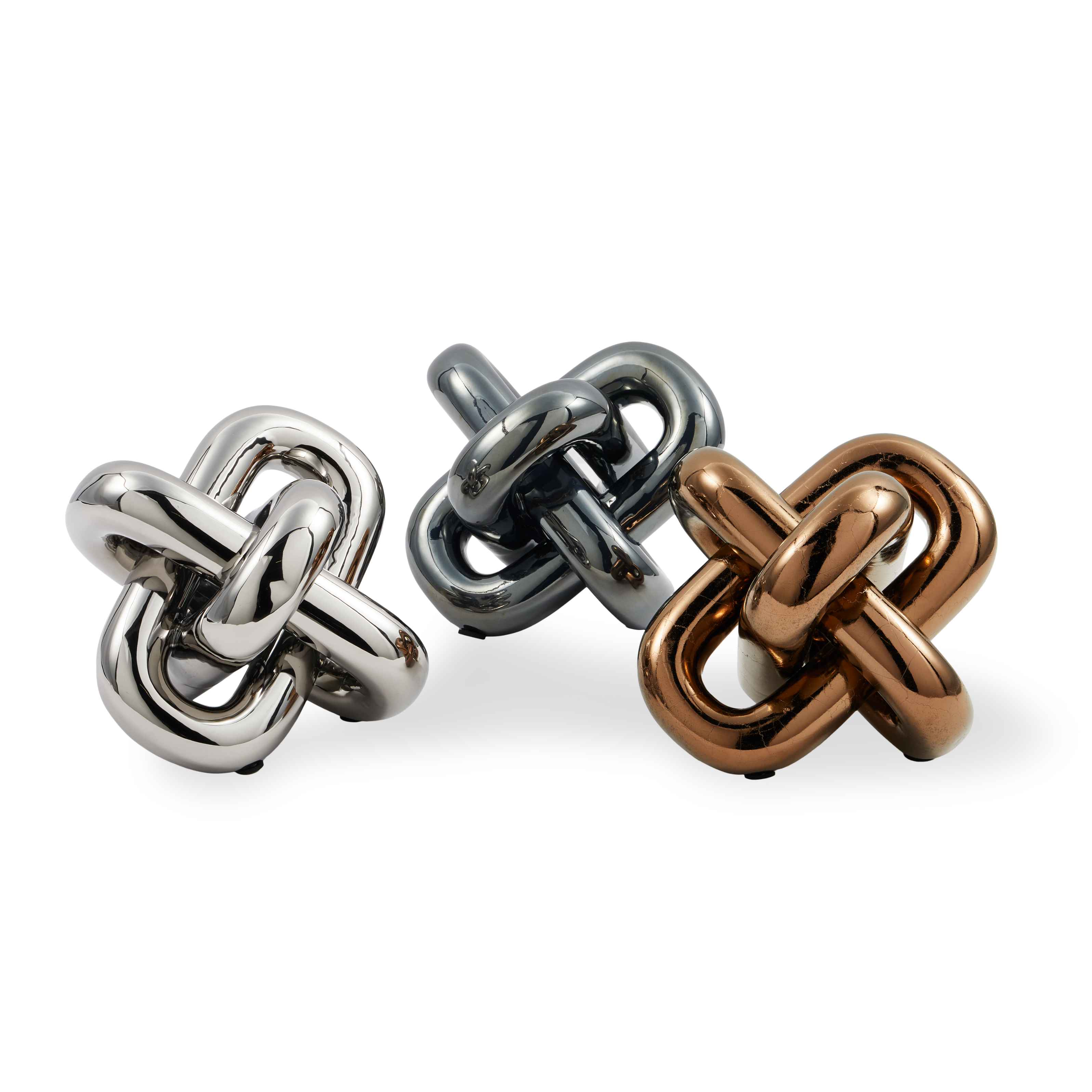 Dekorativní figurka POHYBOVÝ ŘETĚZ tmavě šedá