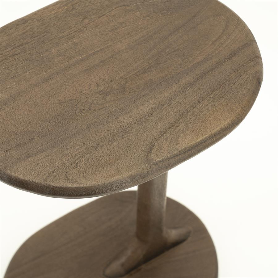 FENIX Side Table Dark Brown Mango Wood