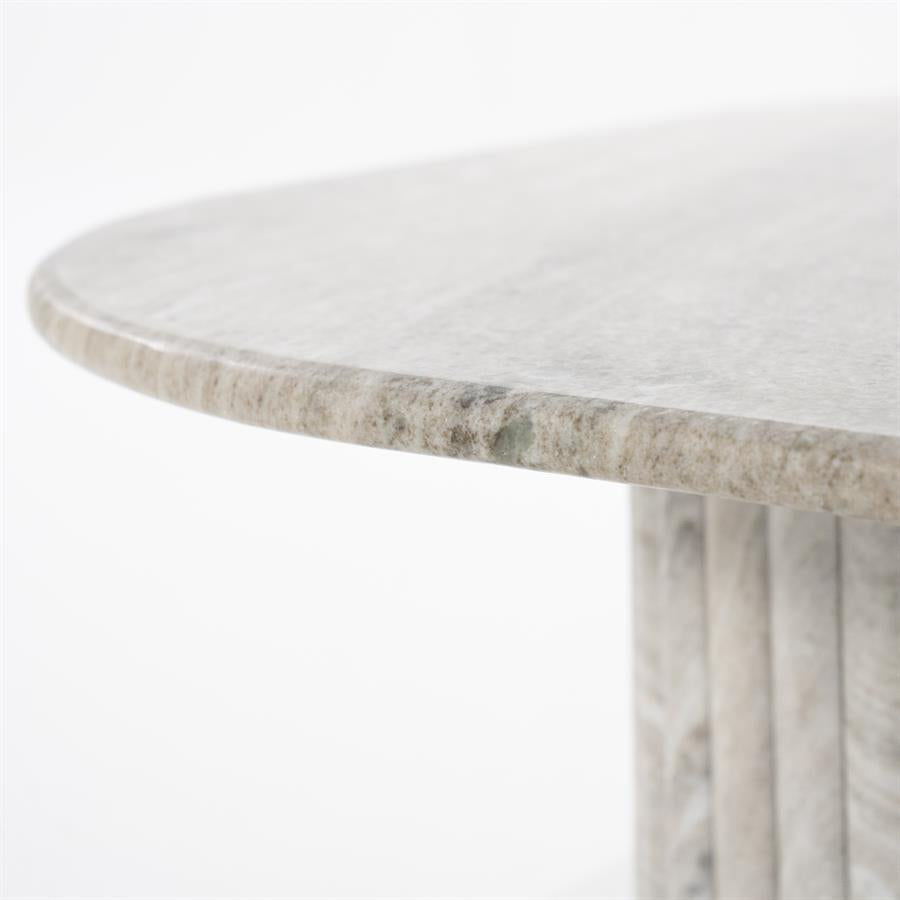 DORIQUE coffee table mango wood and gray marble