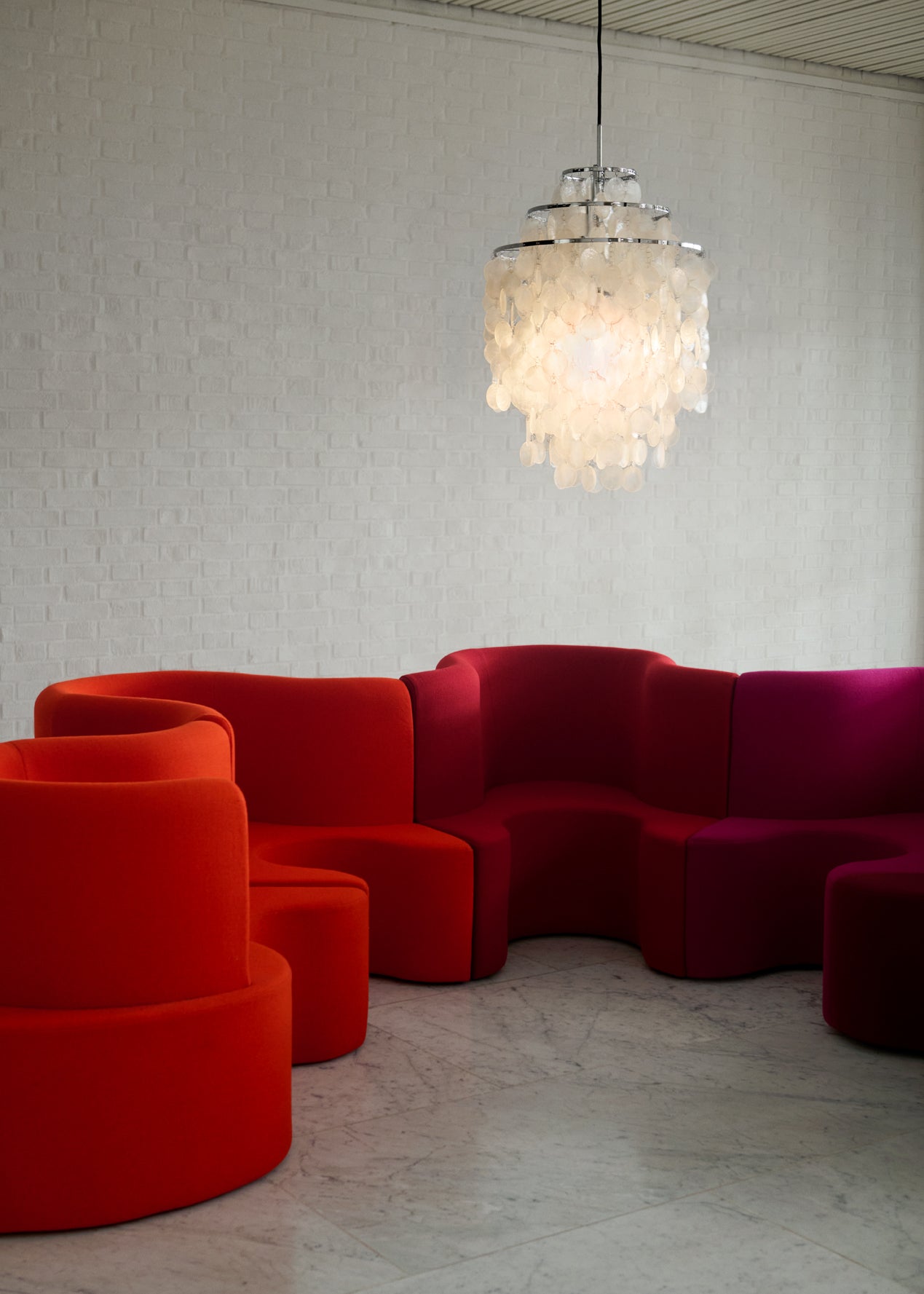 Lustrná lampa FUN 1DM v perlové barvě