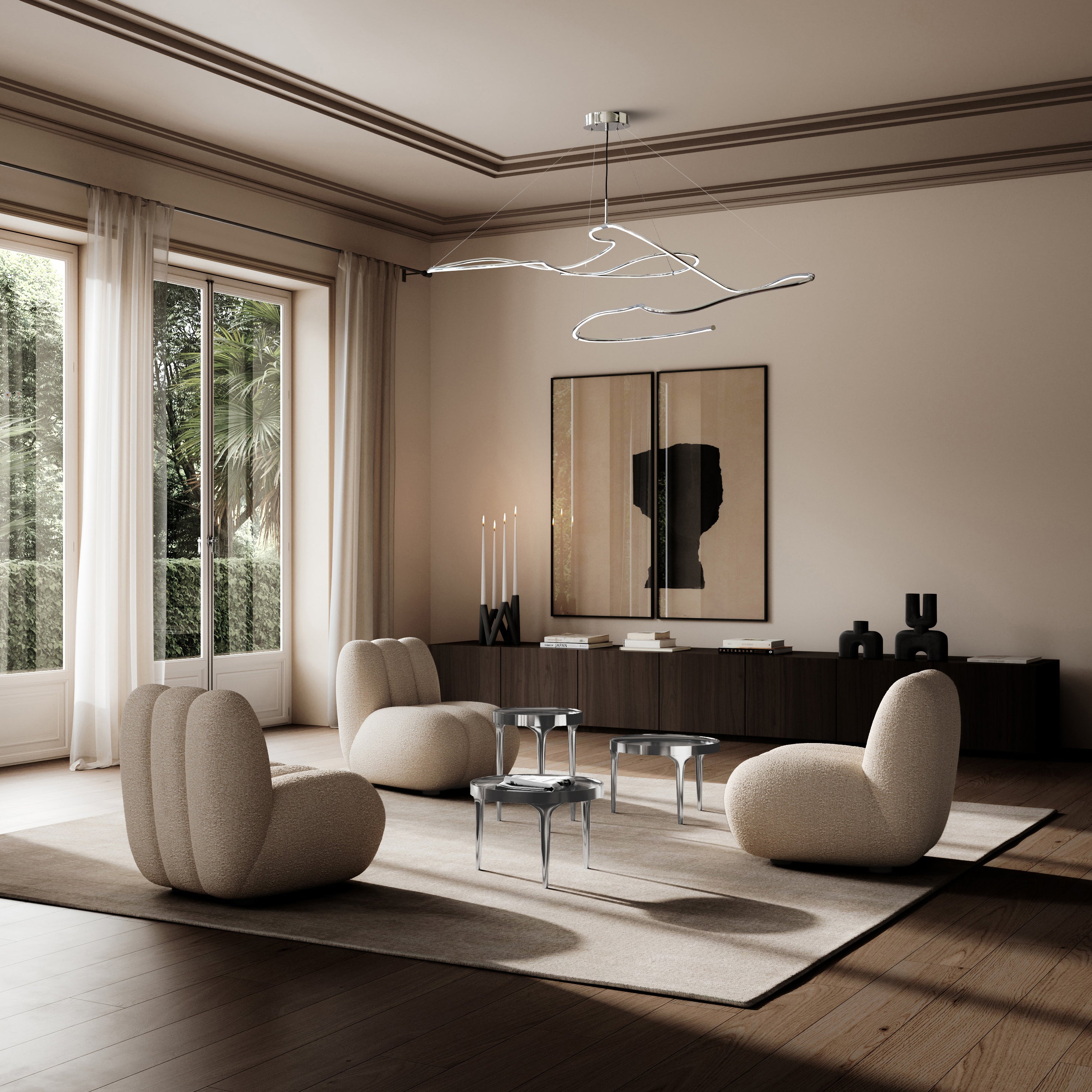 Żyrandol GHOST chrom