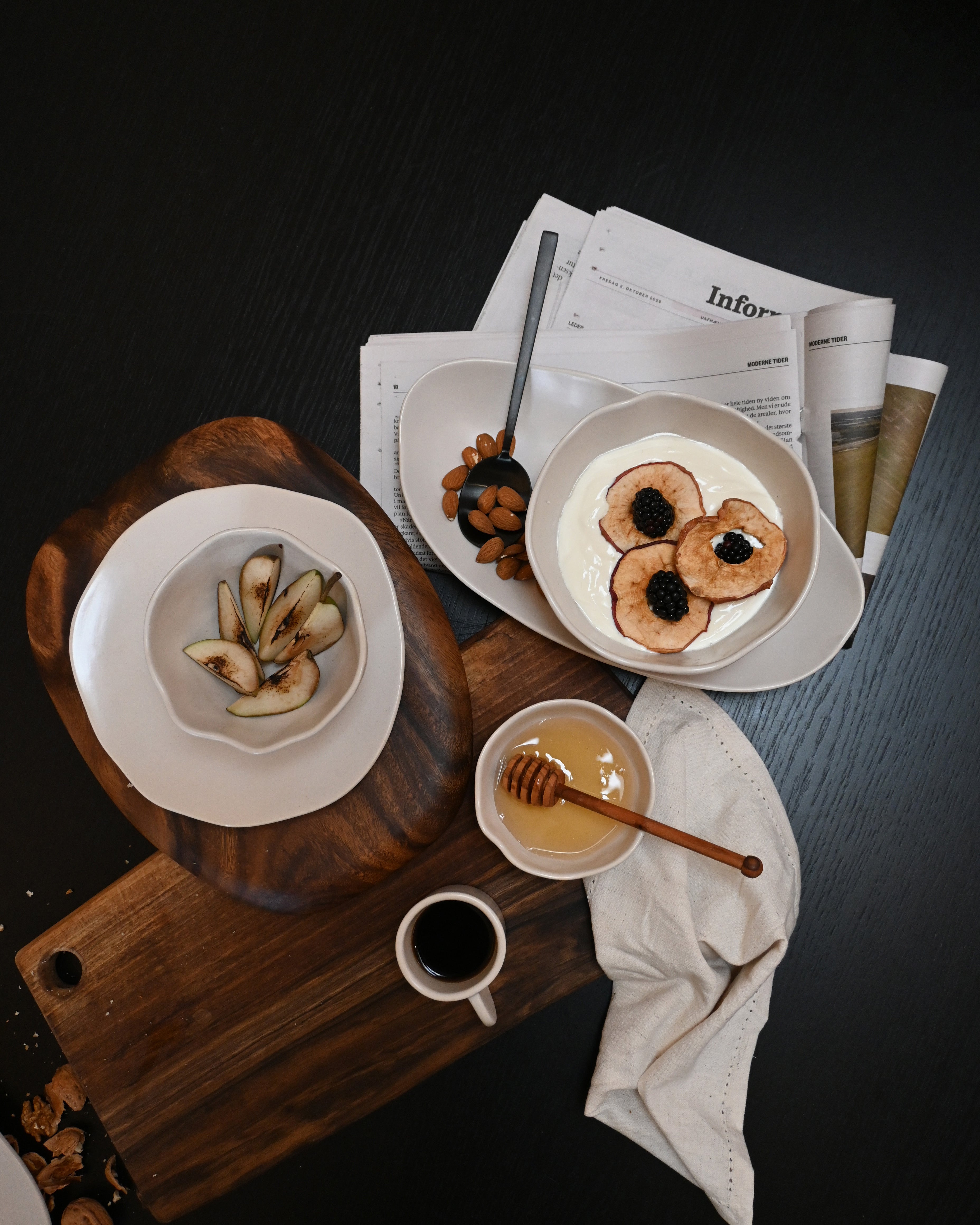 NATIVE Set of Bowls White Stoneware