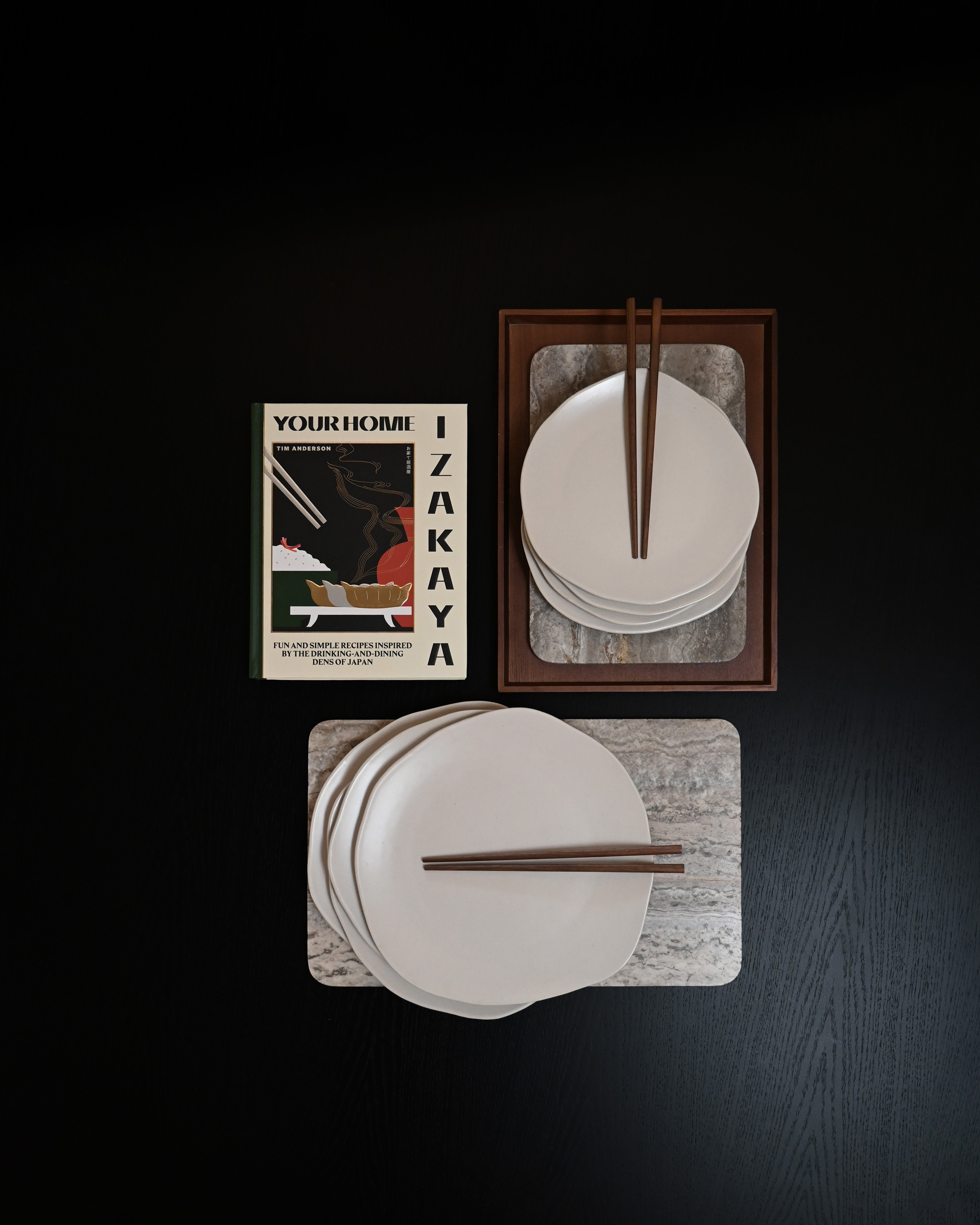 NATIVE Plate Set White Stoneware