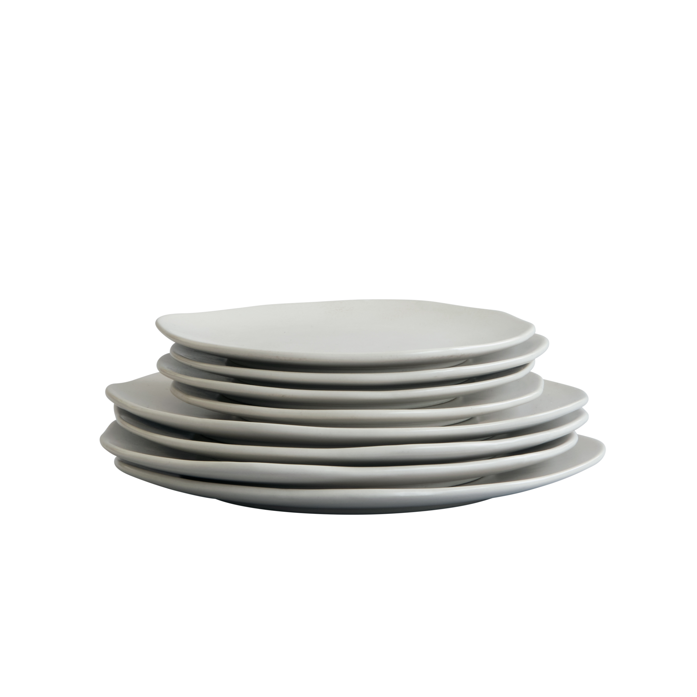 NATIVE Plate Set White Stoneware