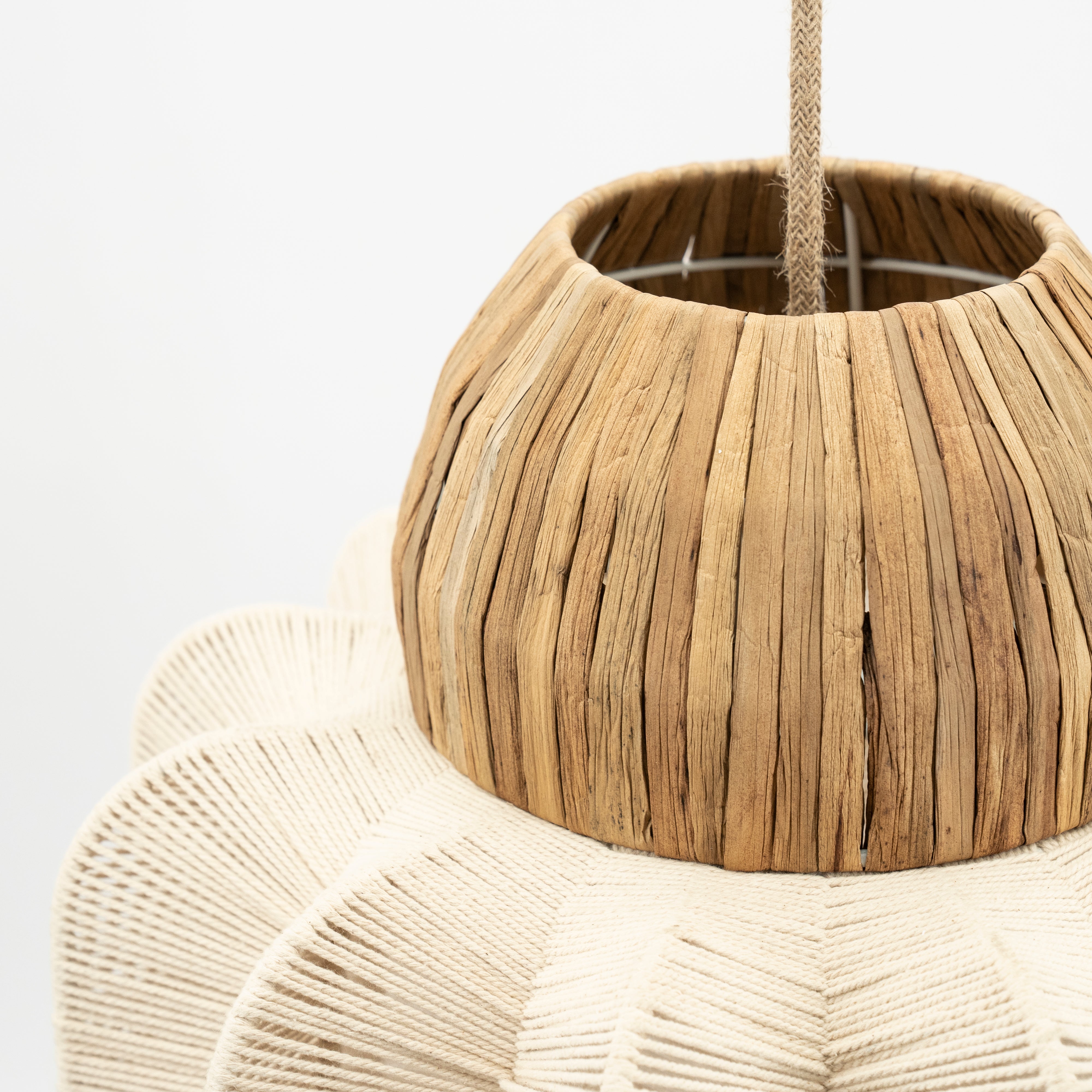 Pendant lamp REB cotton with sea grass