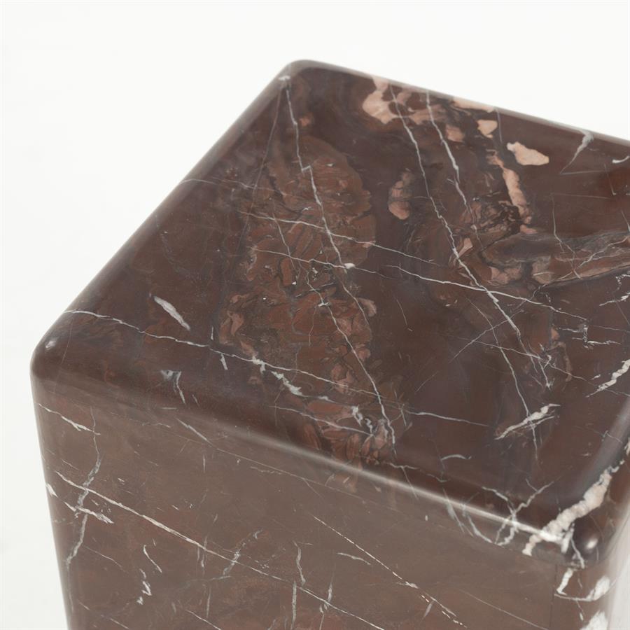 Boční stolek DICE bordový mramor