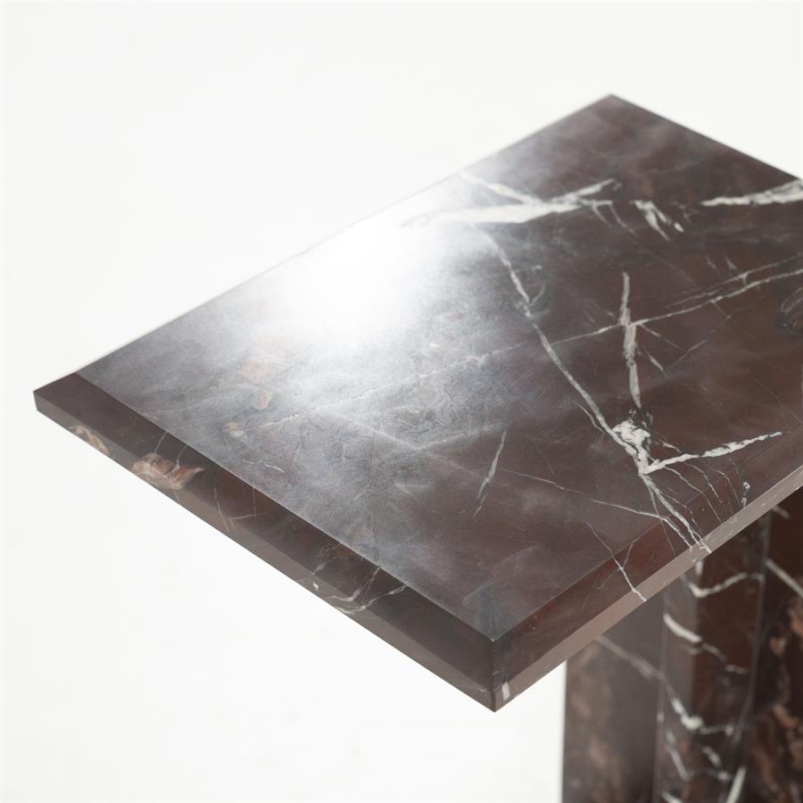 MIRAGE side table burgundy marble