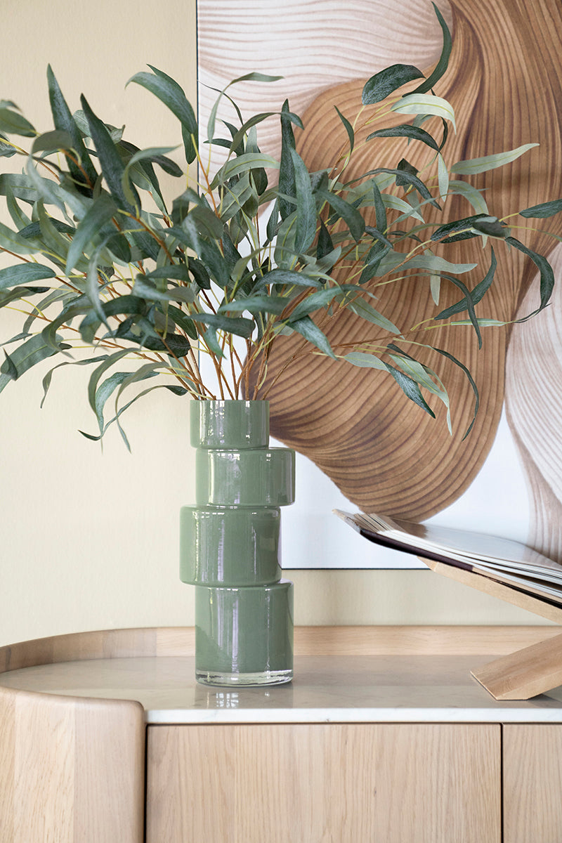 Skleněný váza PILA zelená