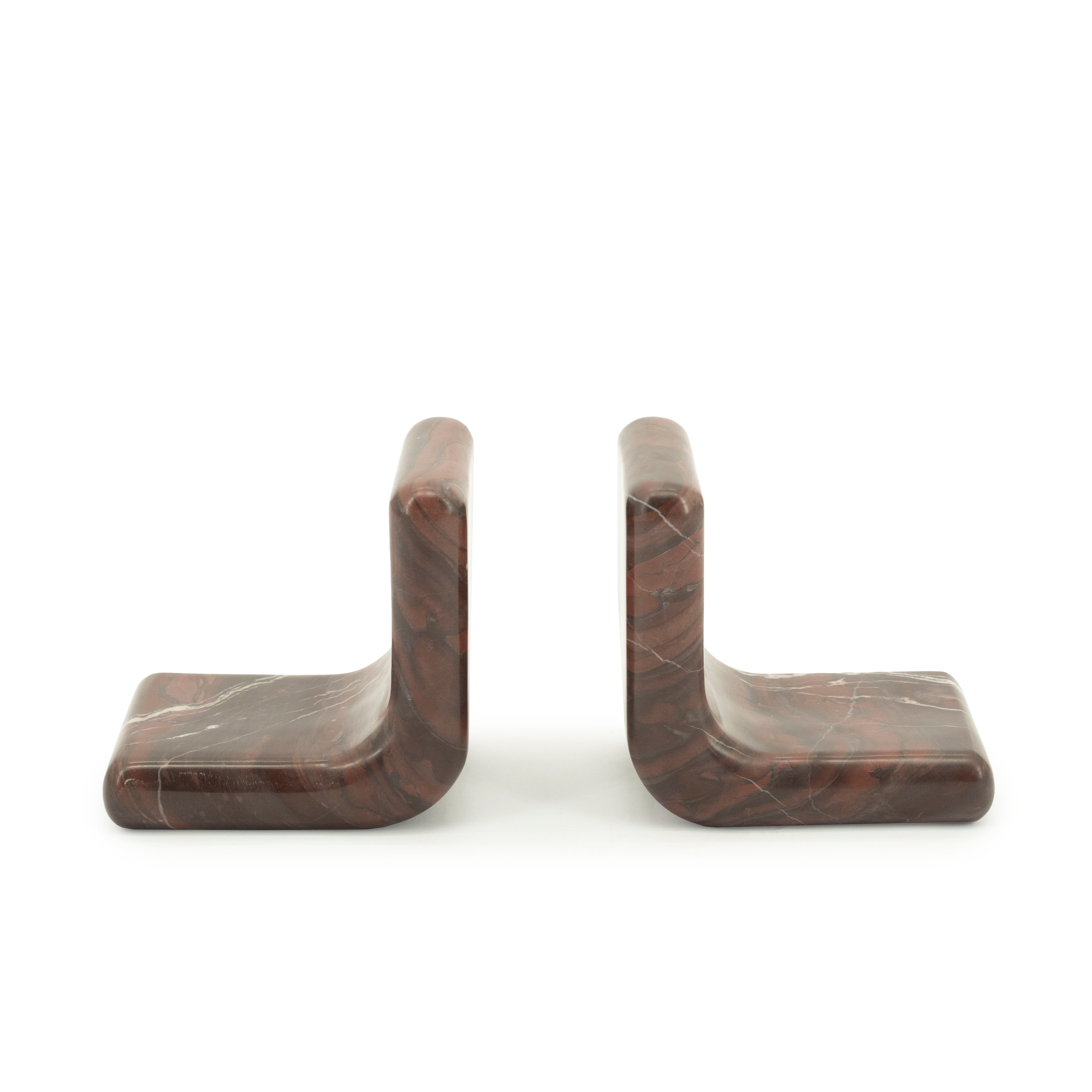 Podpórka na książki VERDE brązowy marmur