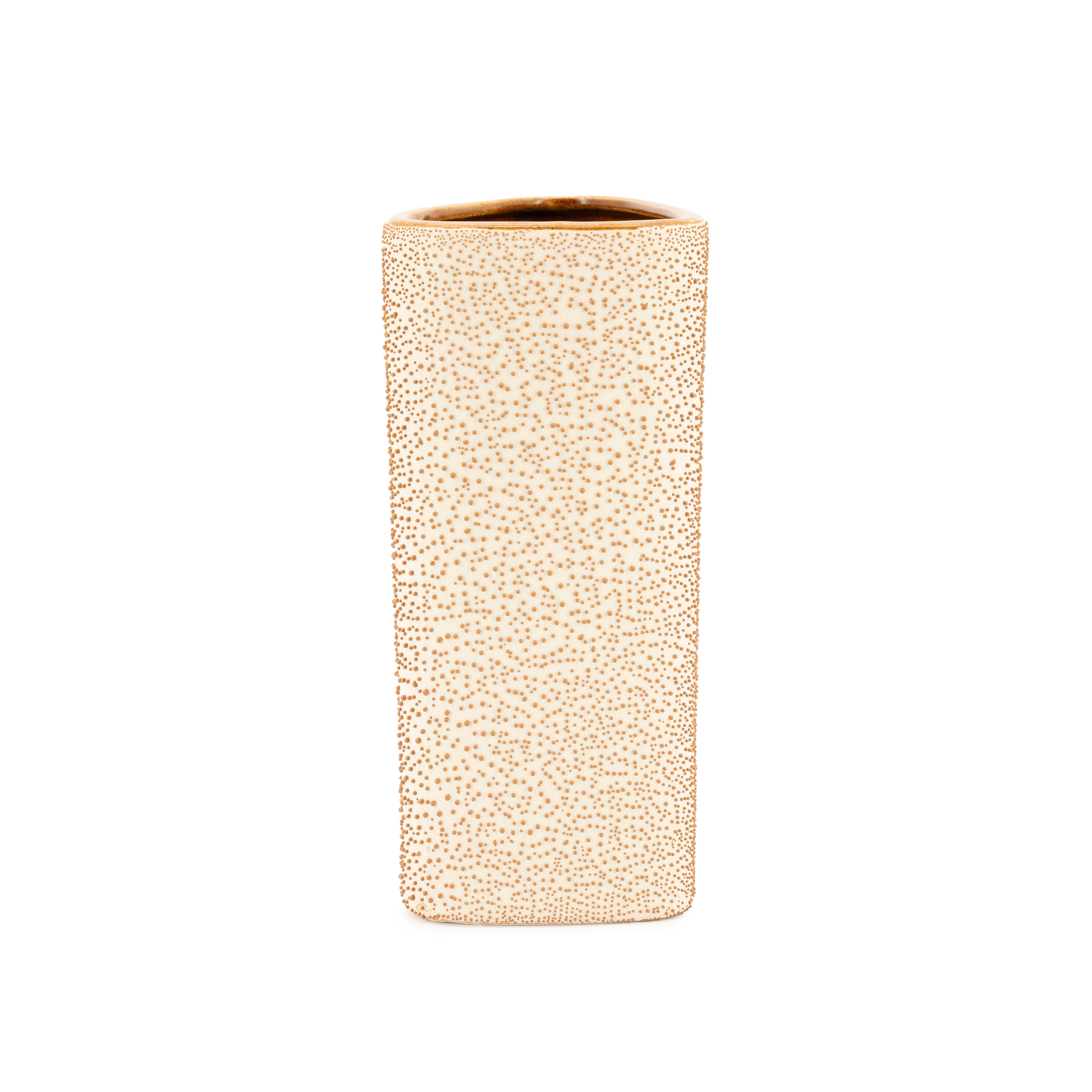 DOTANGLE vase yellow ceramic