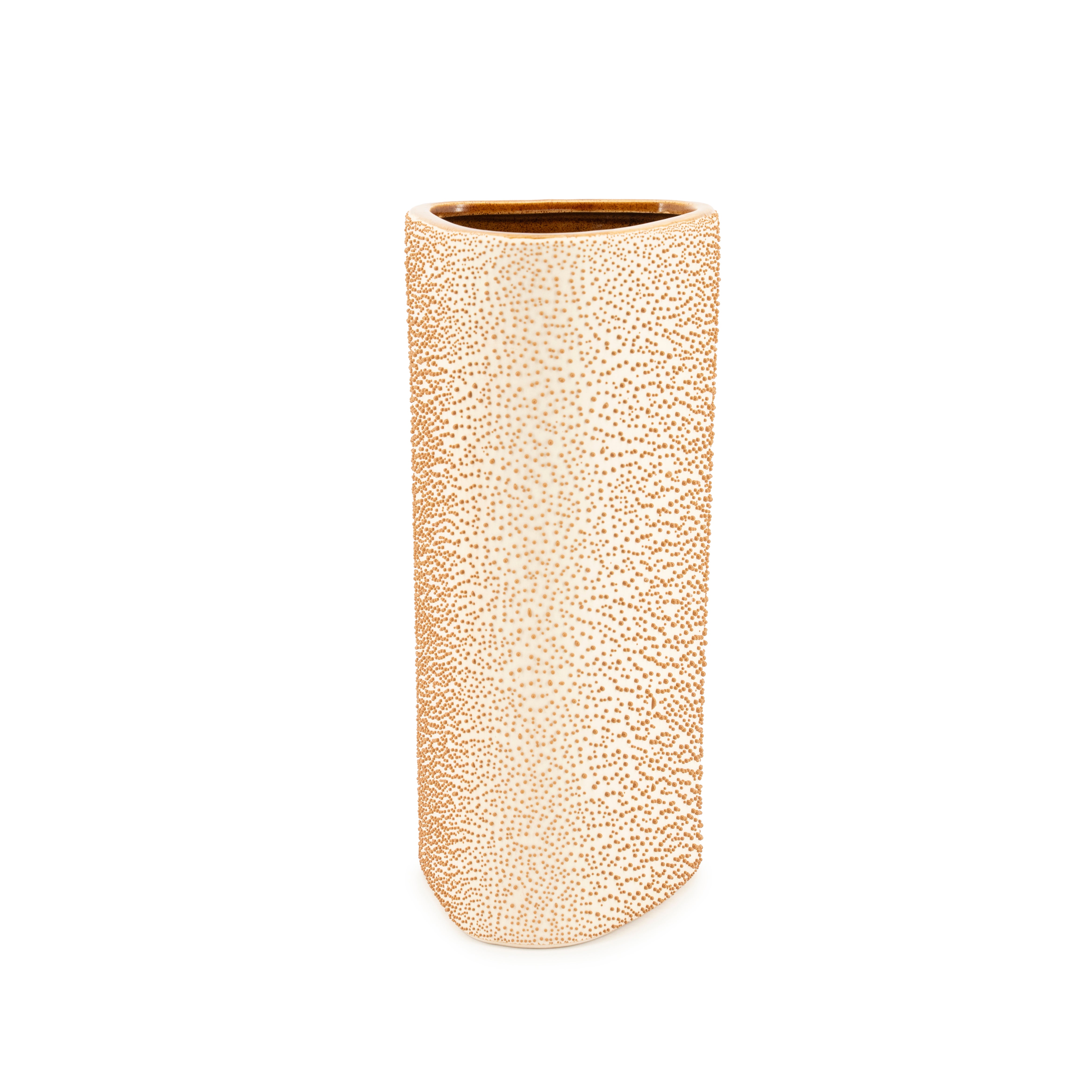 DOTANGLE vase yellow ceramic