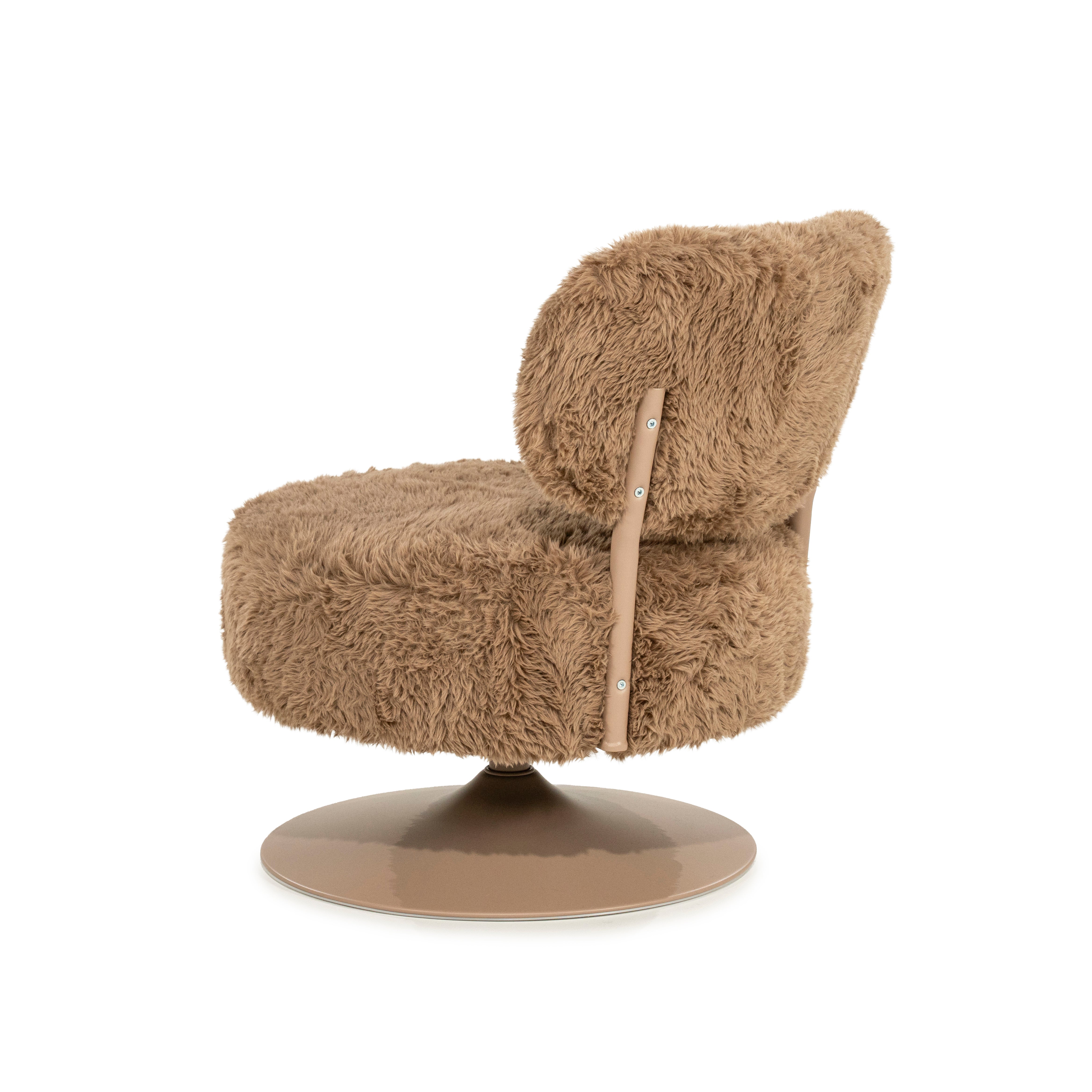 FURLO Brown Swivel Armchair