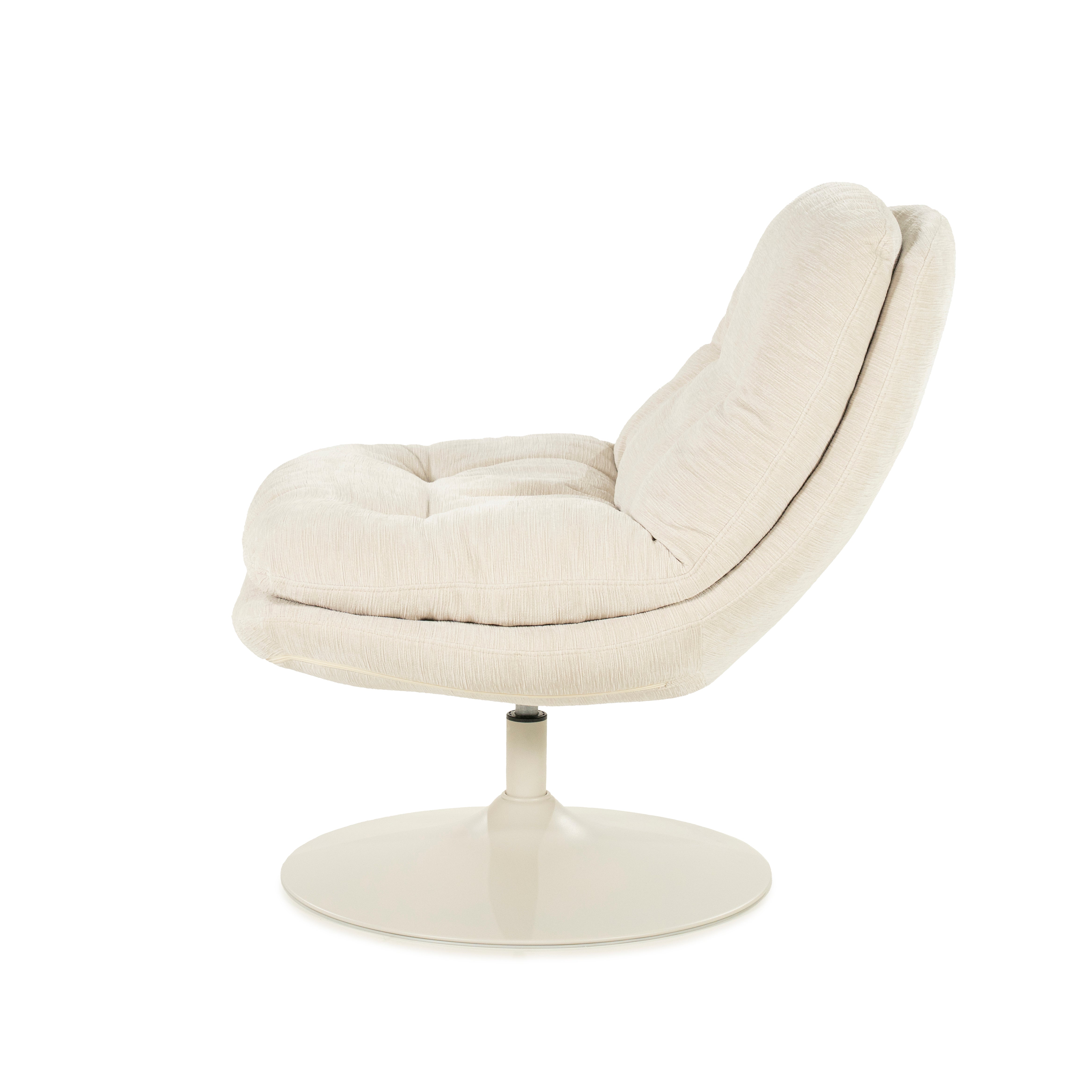 TROMBA Cream Swivel Armchair