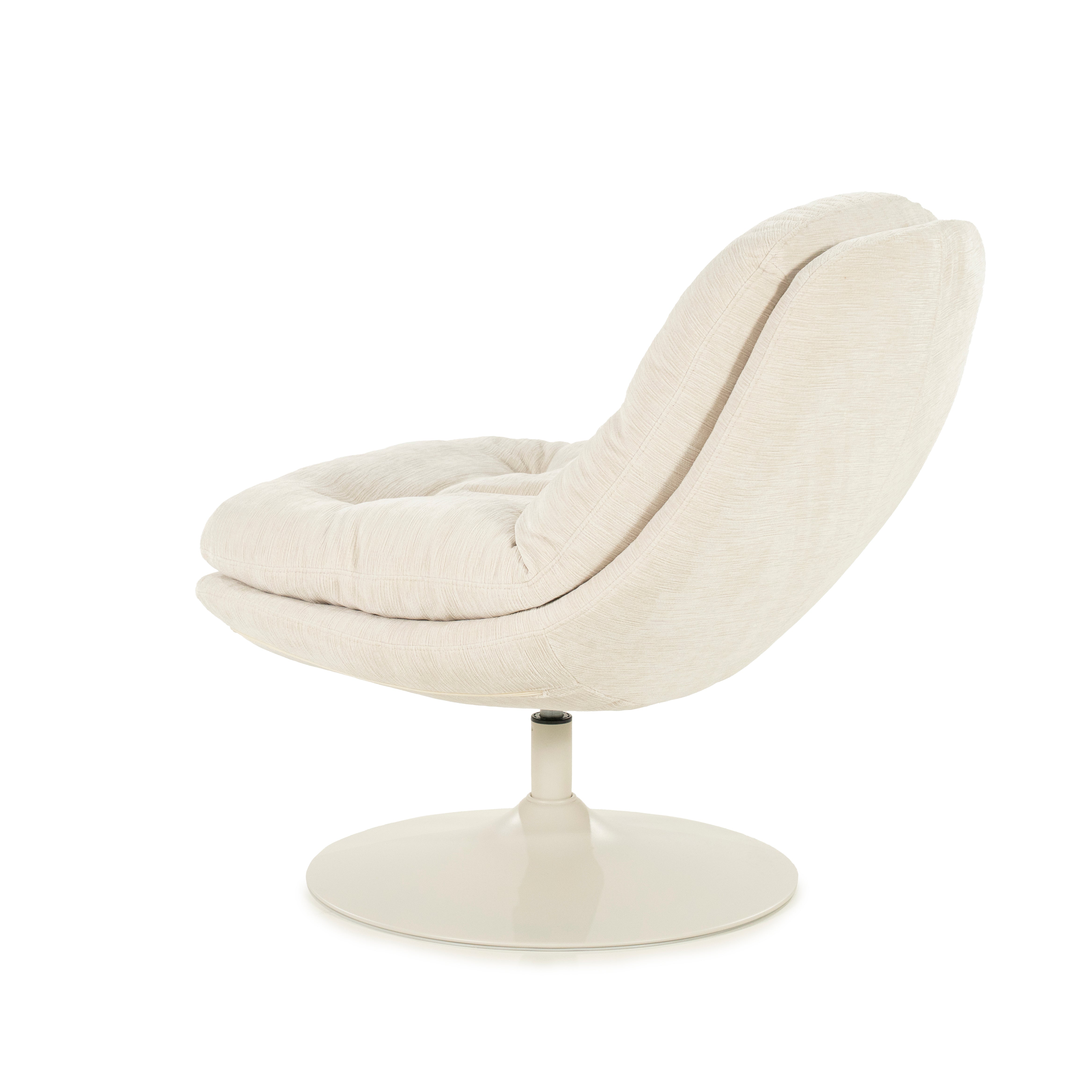 TROMBA Cream Swivel Armchair