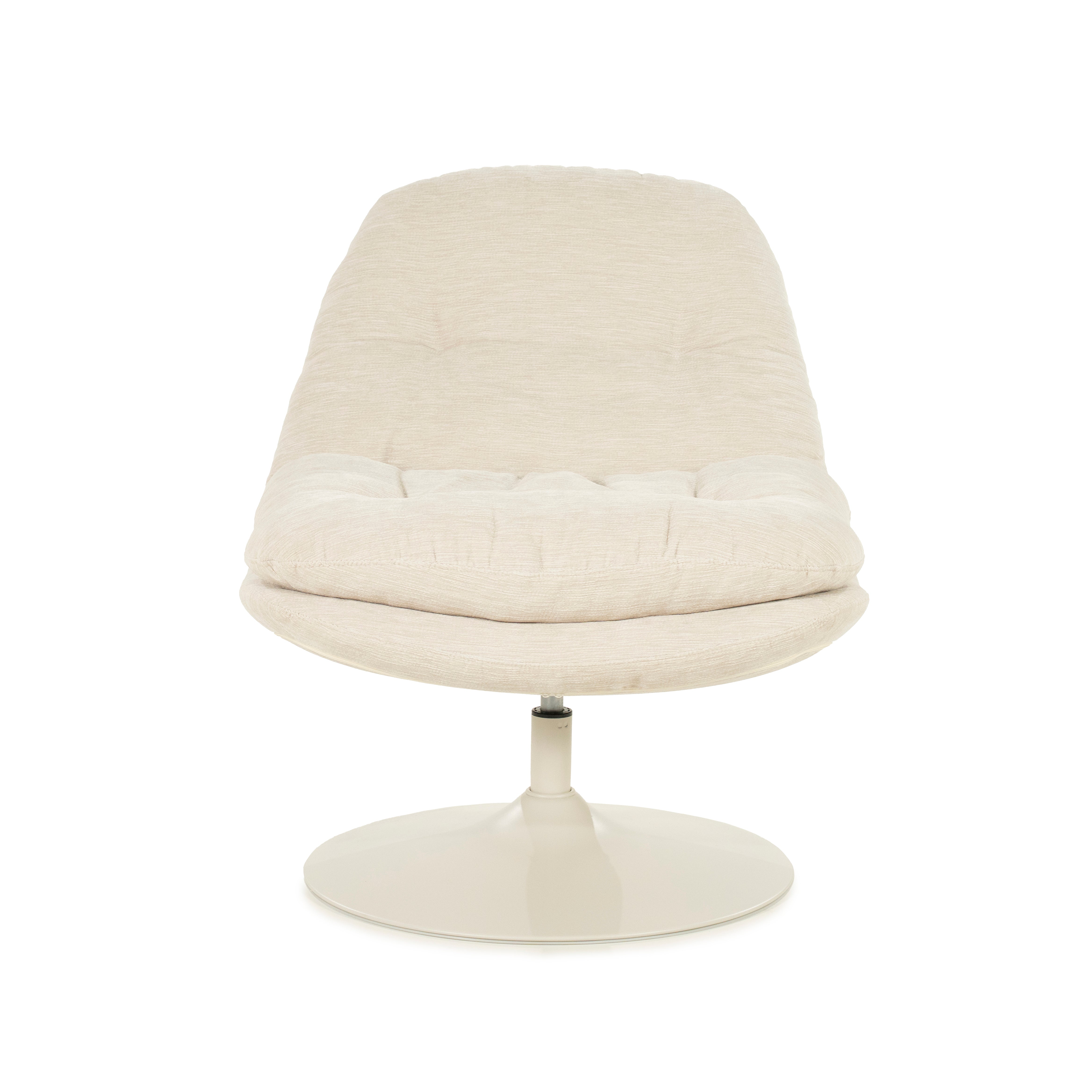 TROMBA Cream Swivel Armchair