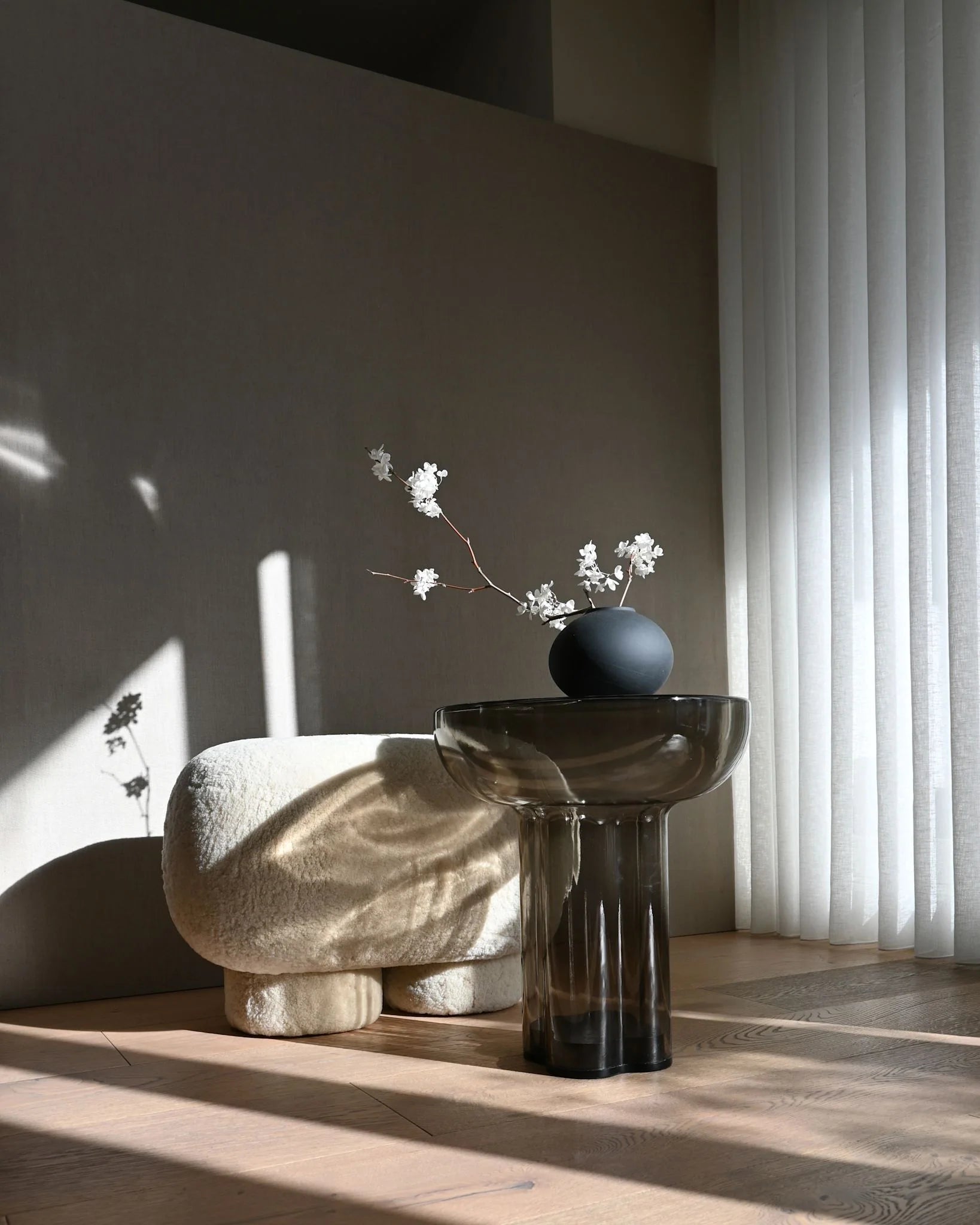 Side table Crown Smot glass