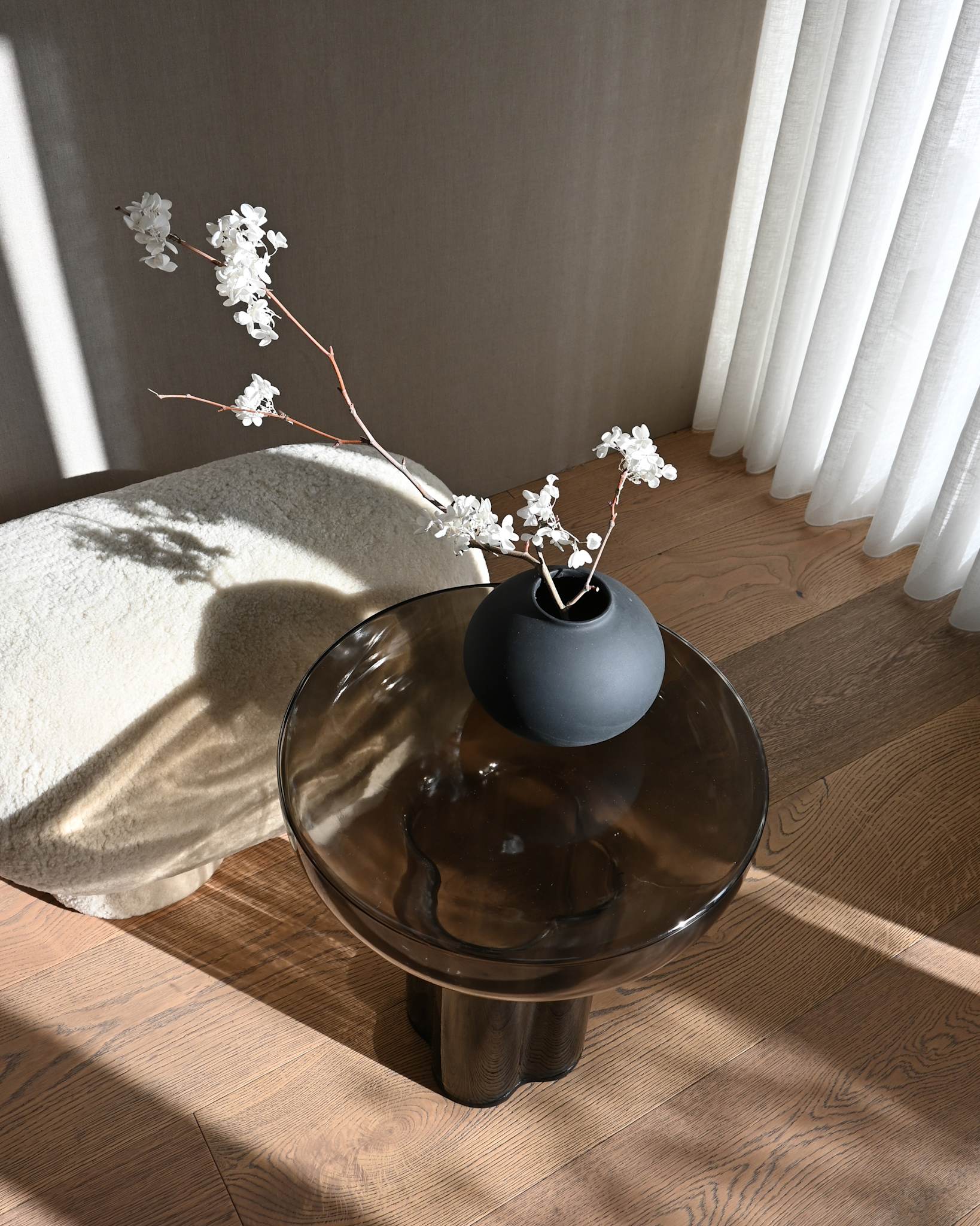 Side table Crown Smot glass