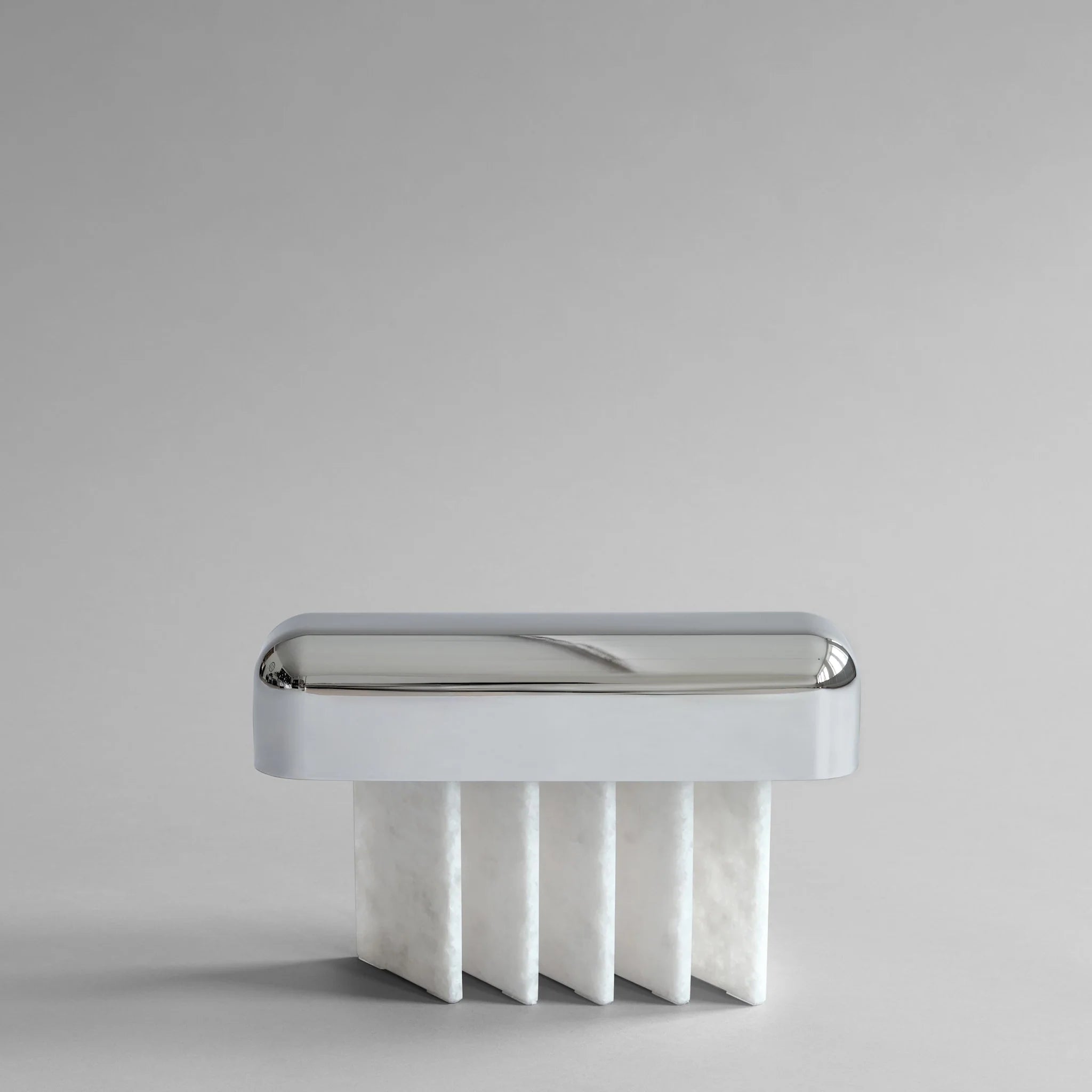 Portable lamp BEETLE white marble