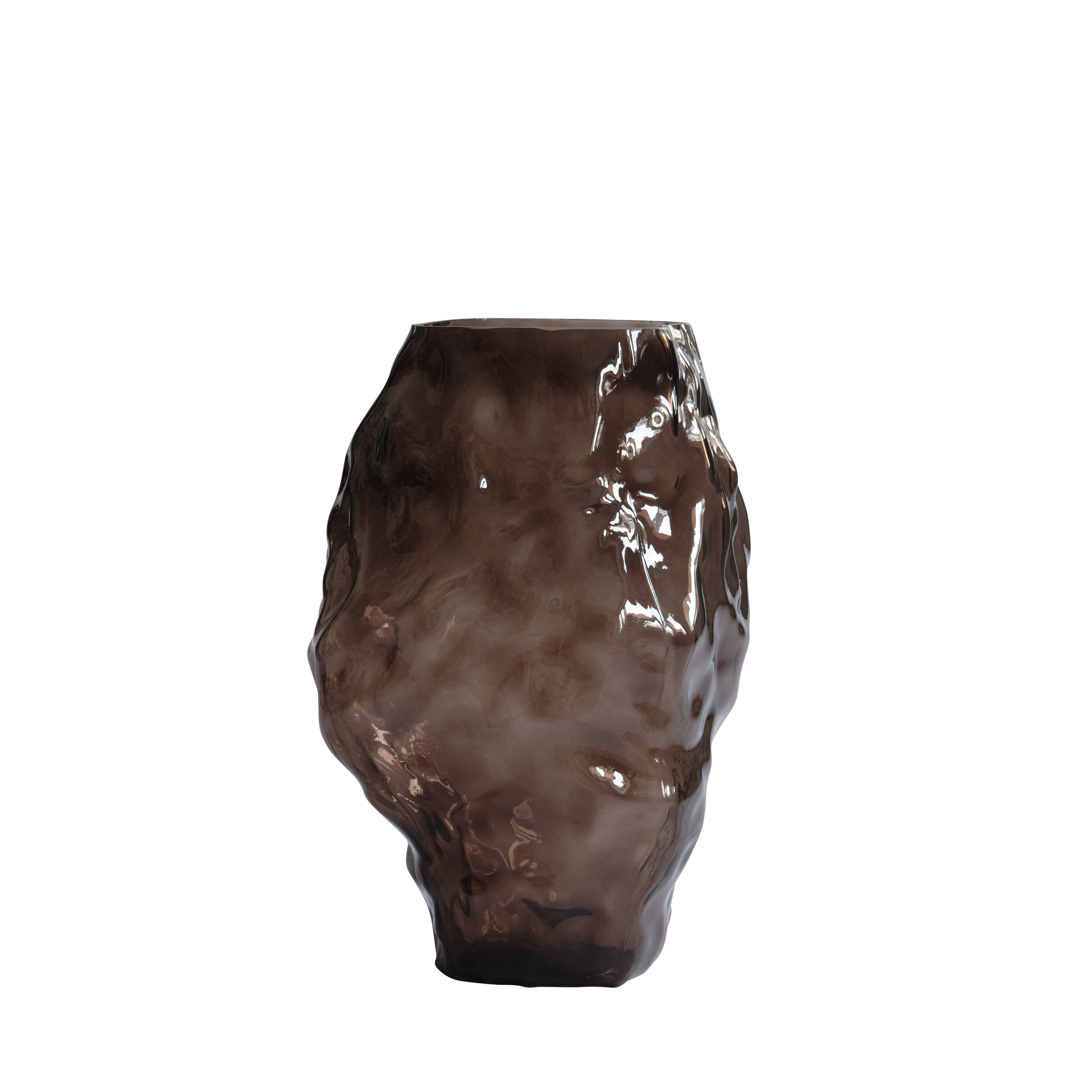 Váza KATACHI hnědé sklo