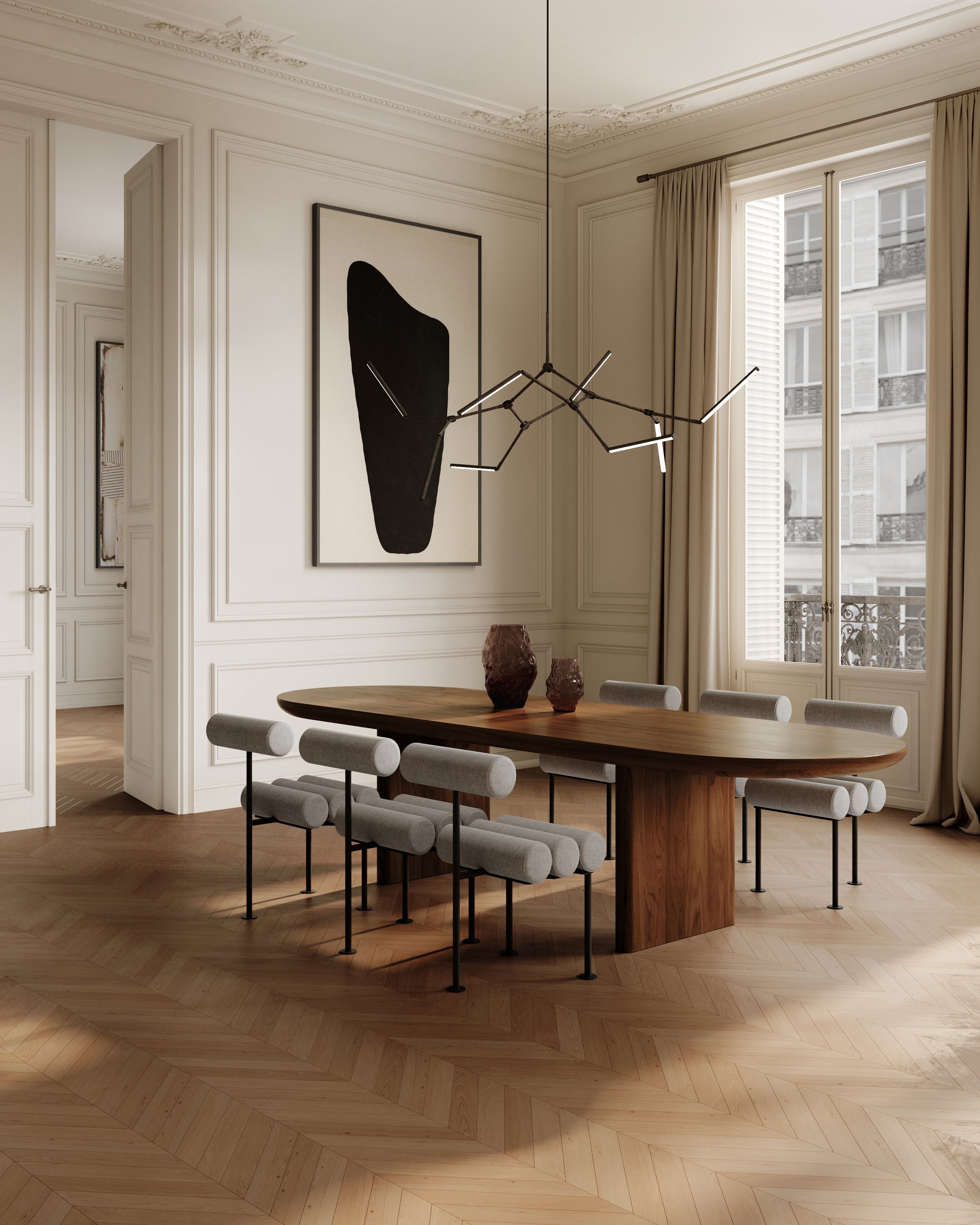 Váza KATACHI hnědé sklo