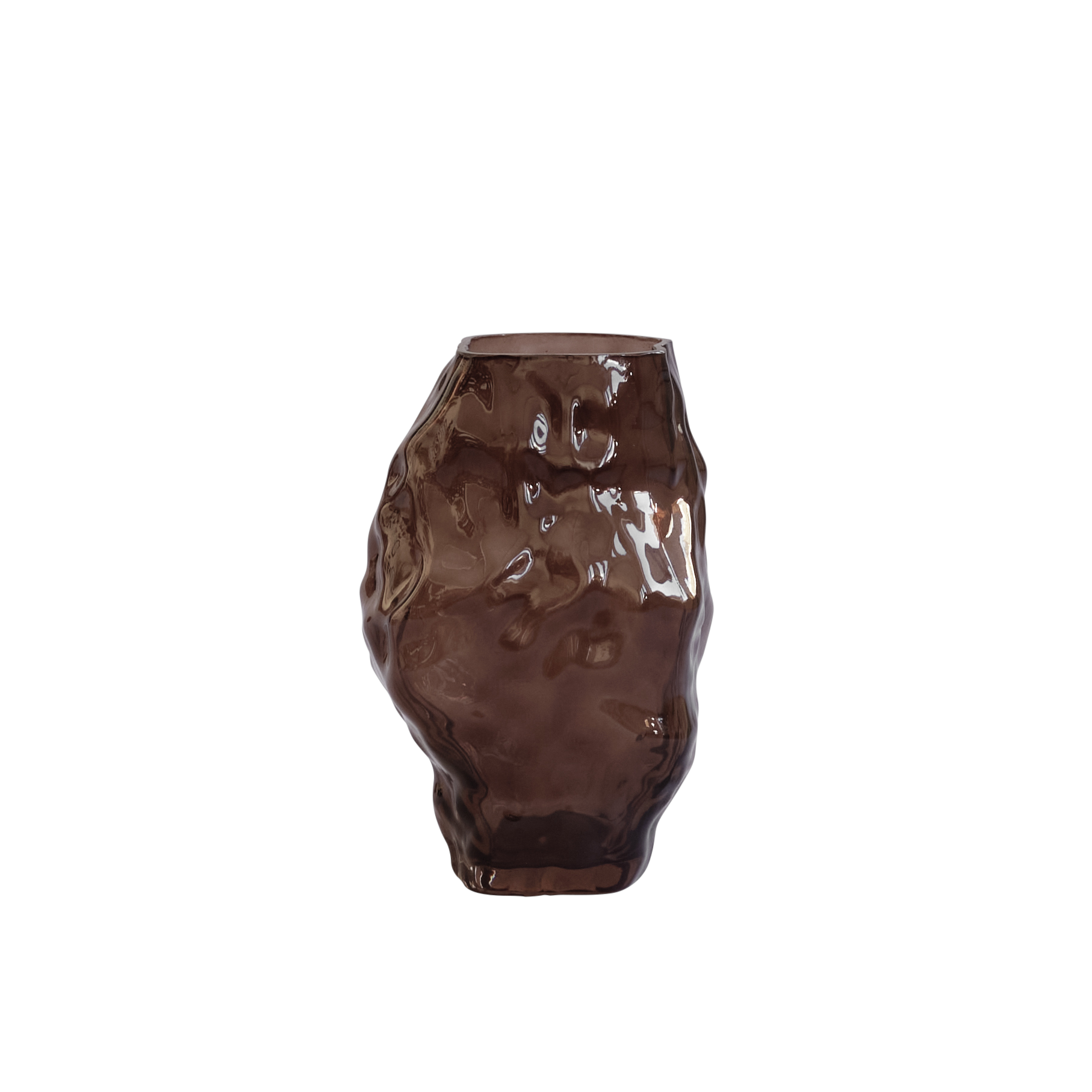Váza KATACHI hnědé sklo
