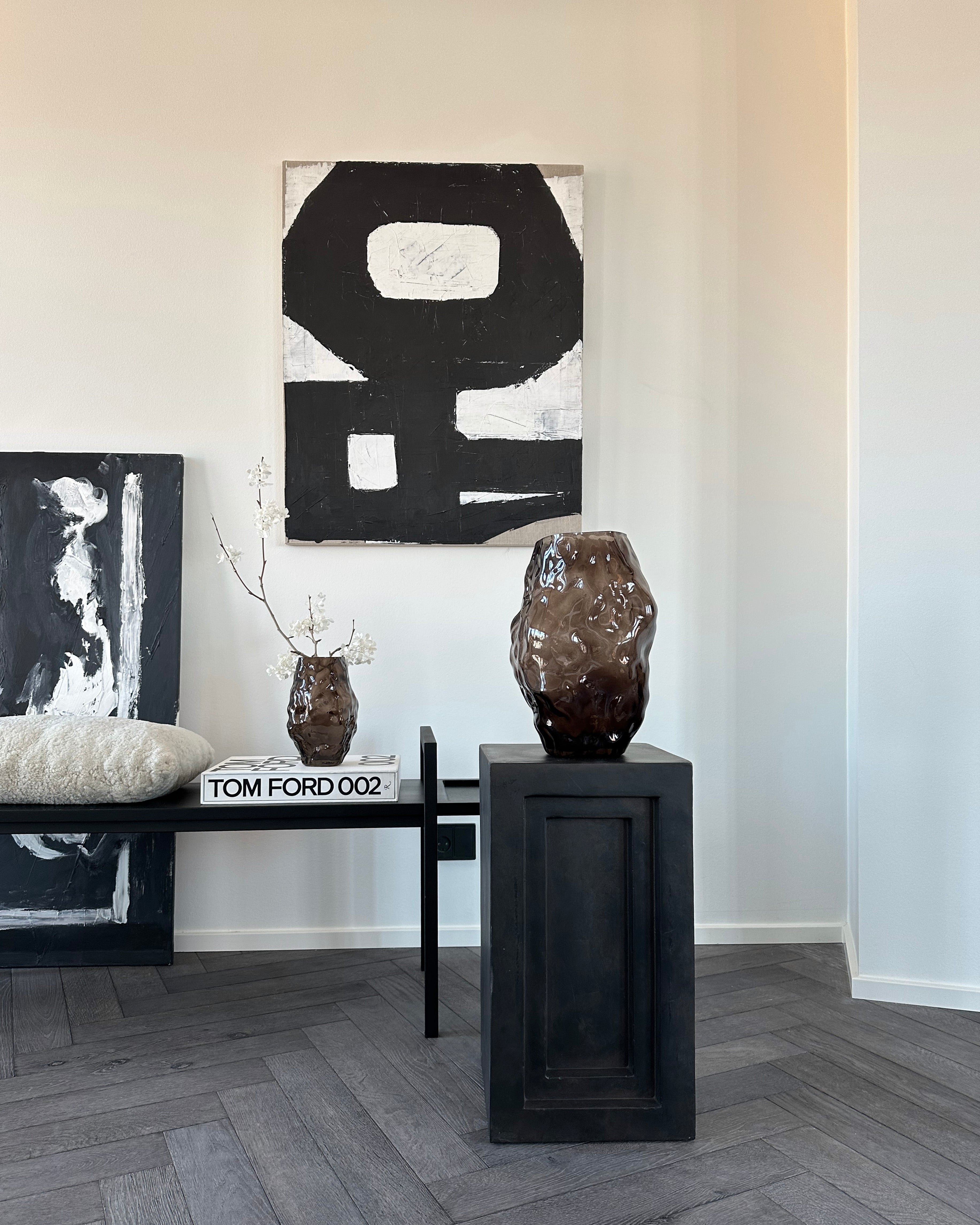 Váza KATACHI hnědé sklo