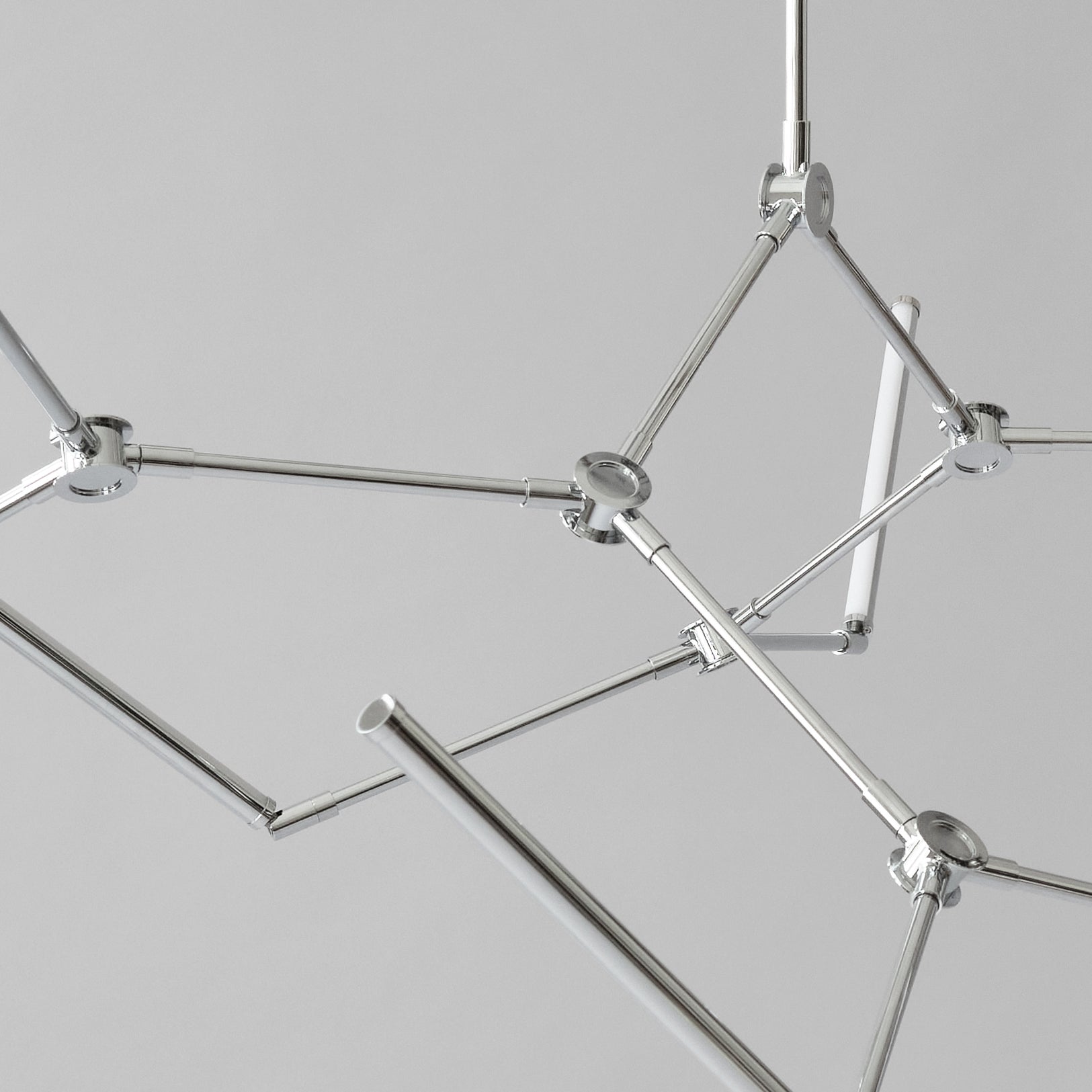 STICK chrome chandelier