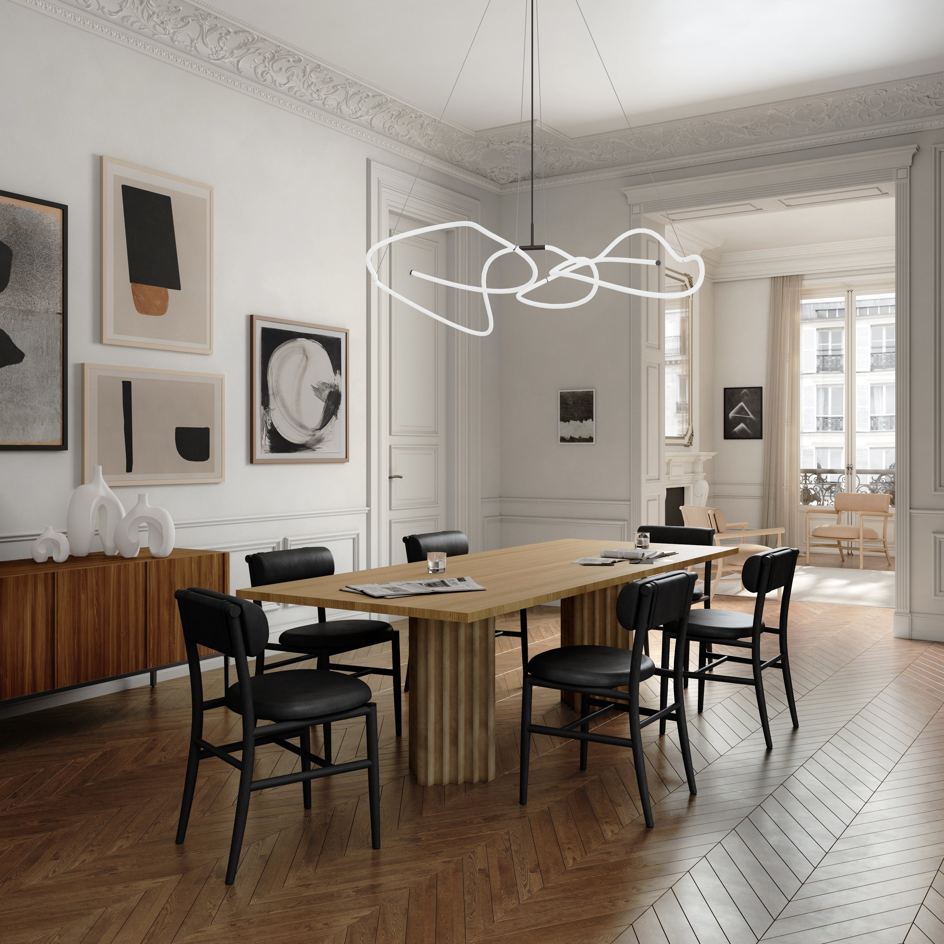 Krzesło NAMA czarna skóra