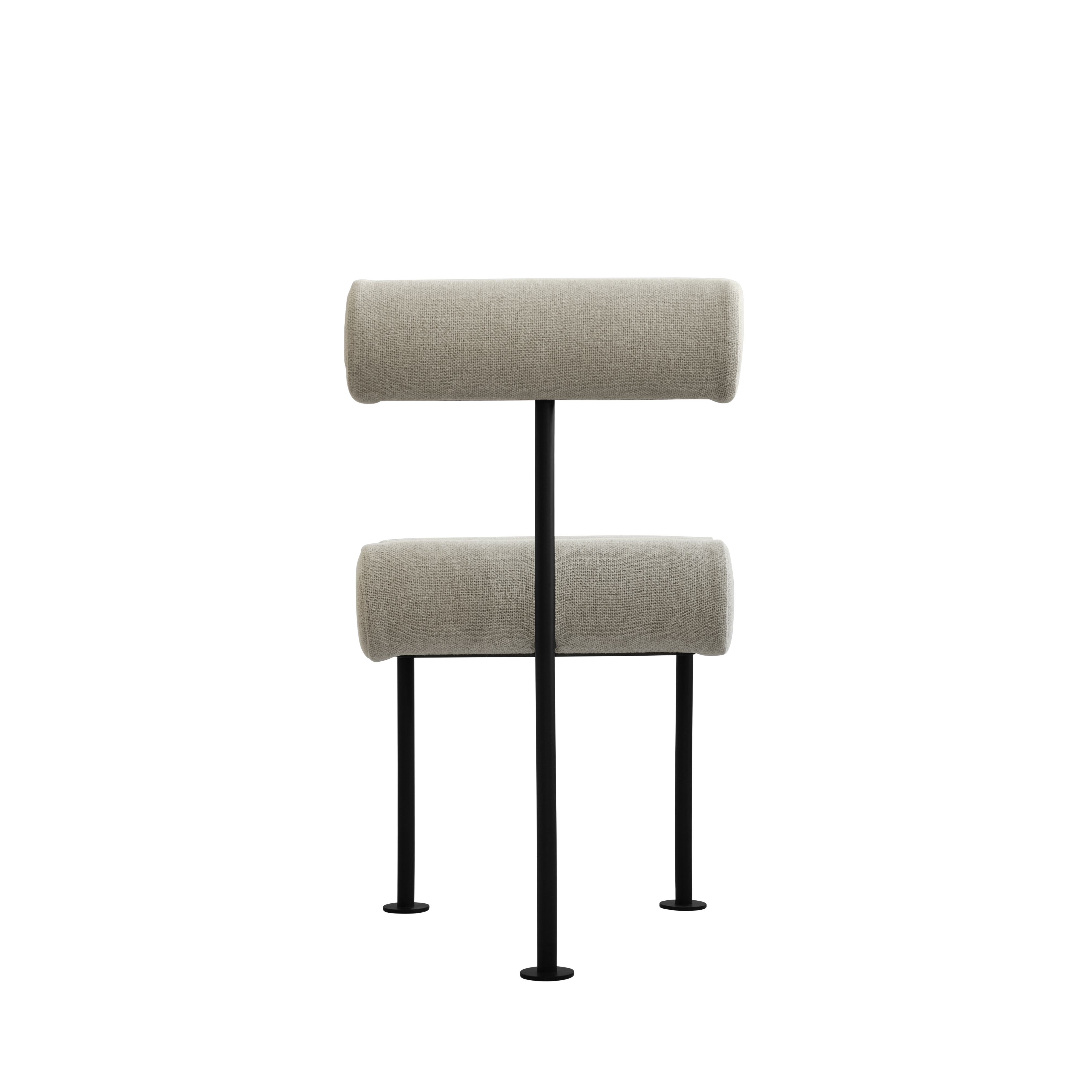 Židle HIRO béžová s černým podstavcem