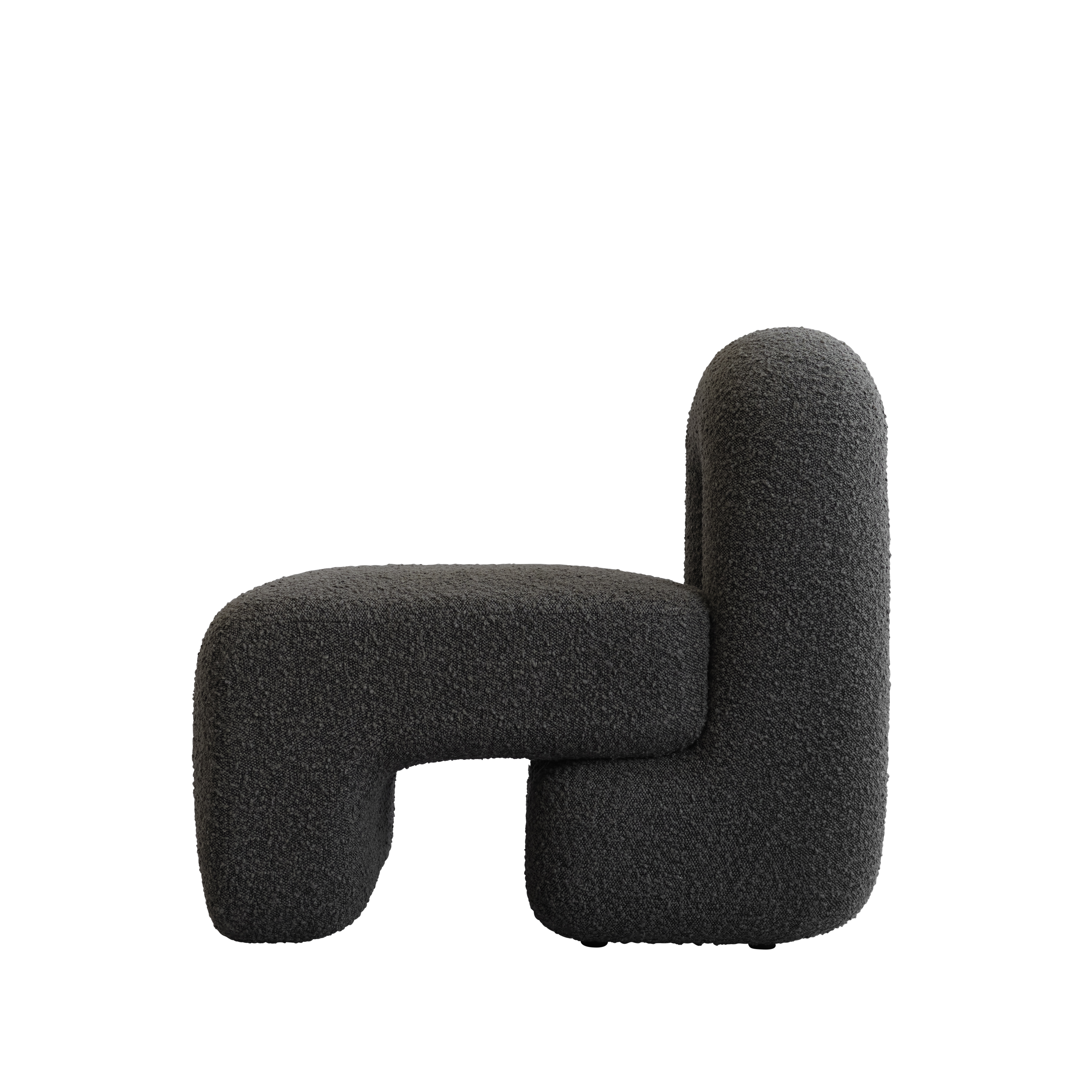 DAIKU Armchair in Gray-Brown Boucle