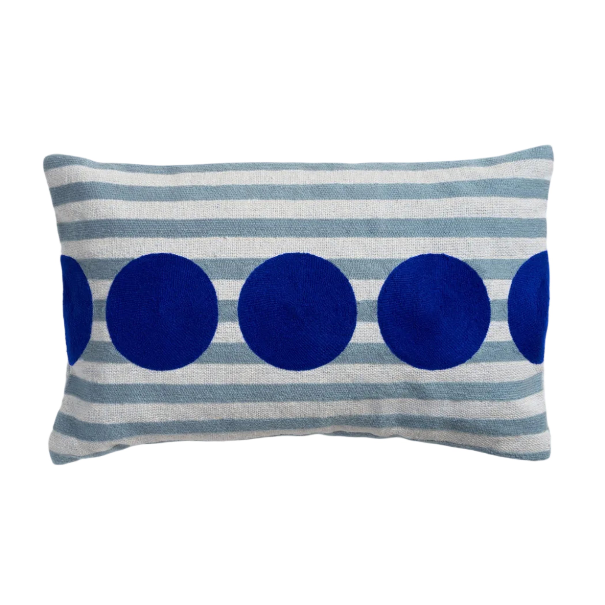 Povlak na polštář DOT modrý s bílou