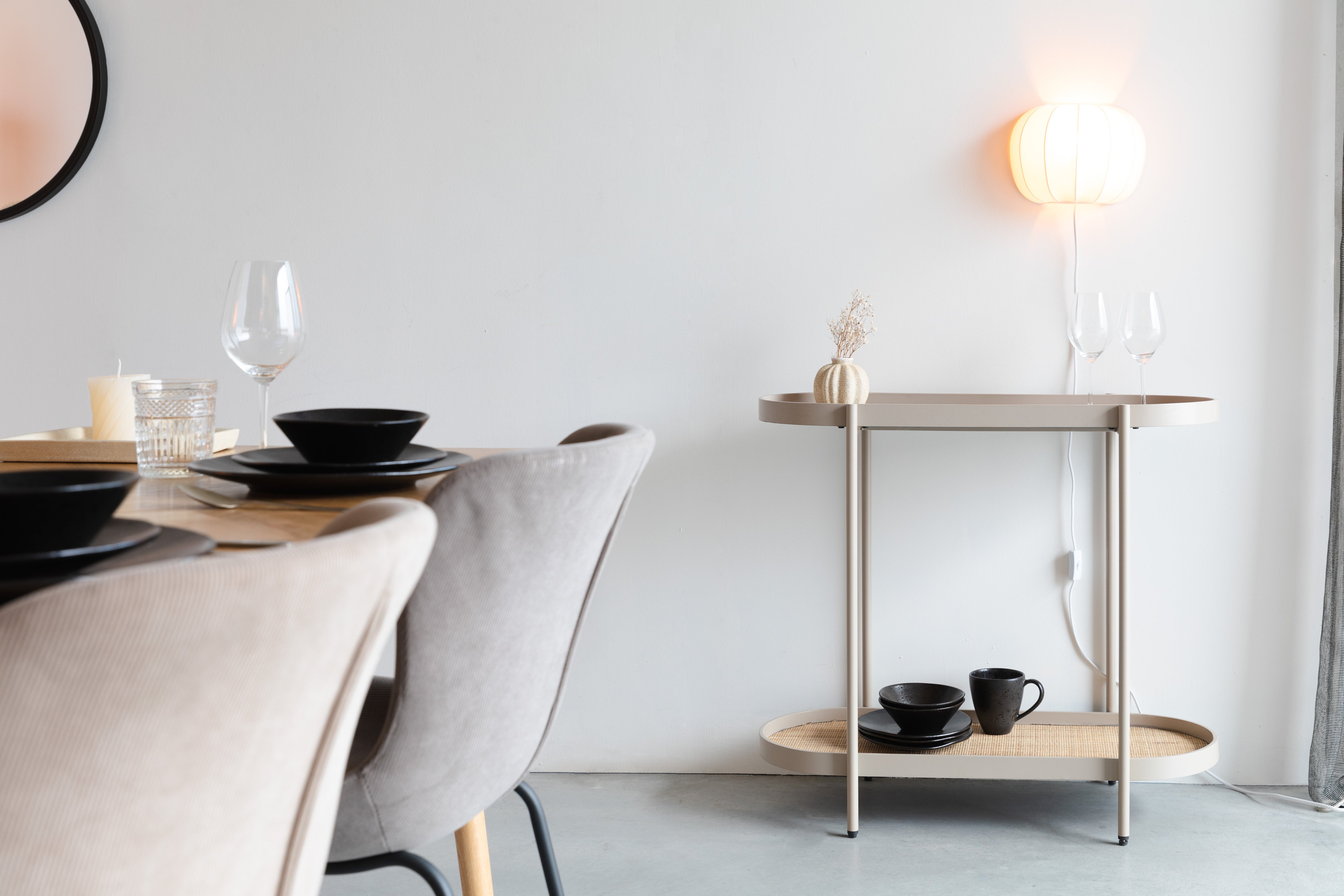 Konzole AMAYA béžová s ratanem