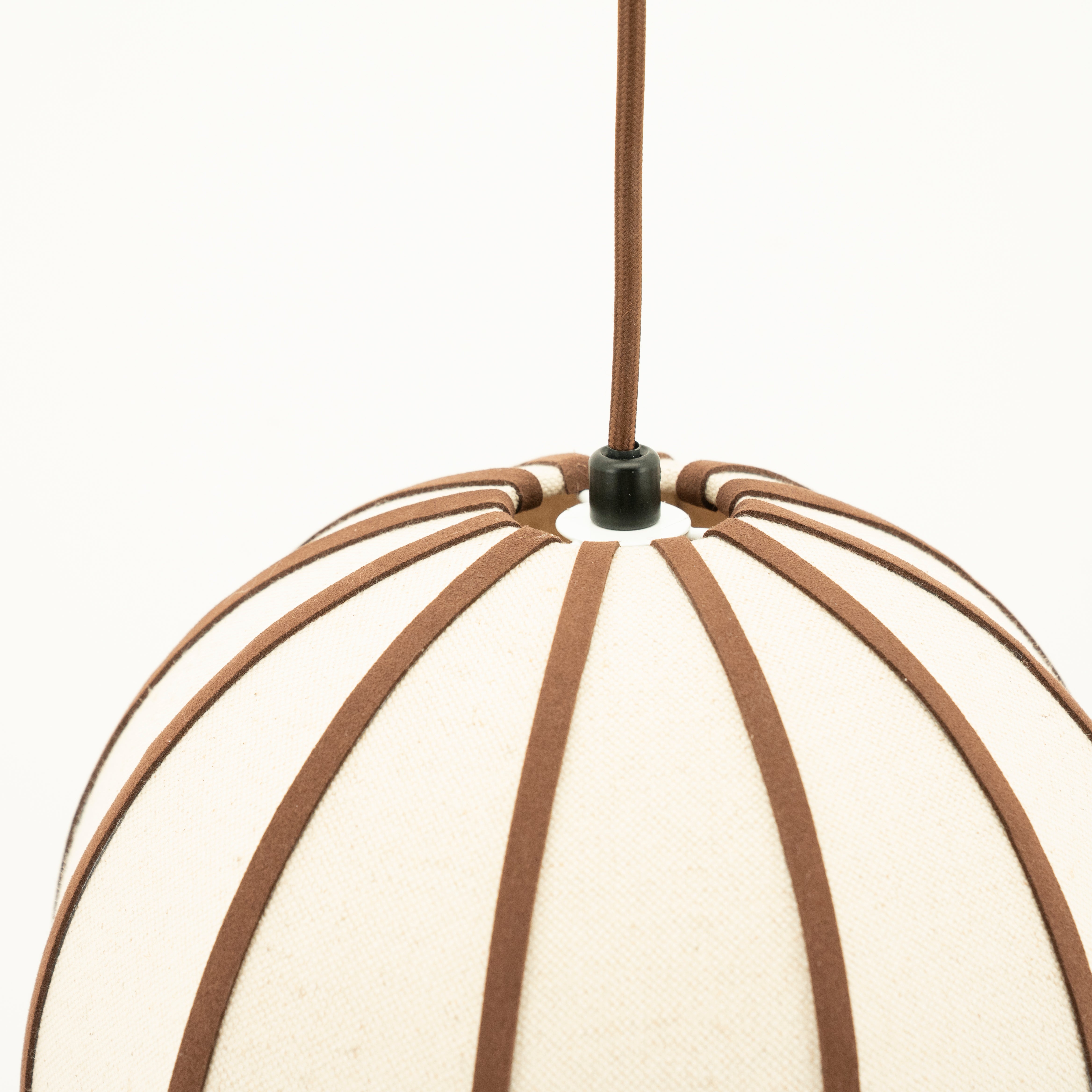 Lampa wisząca COCOON ONE beżowy z brązowym wykończeniem [Amelia]