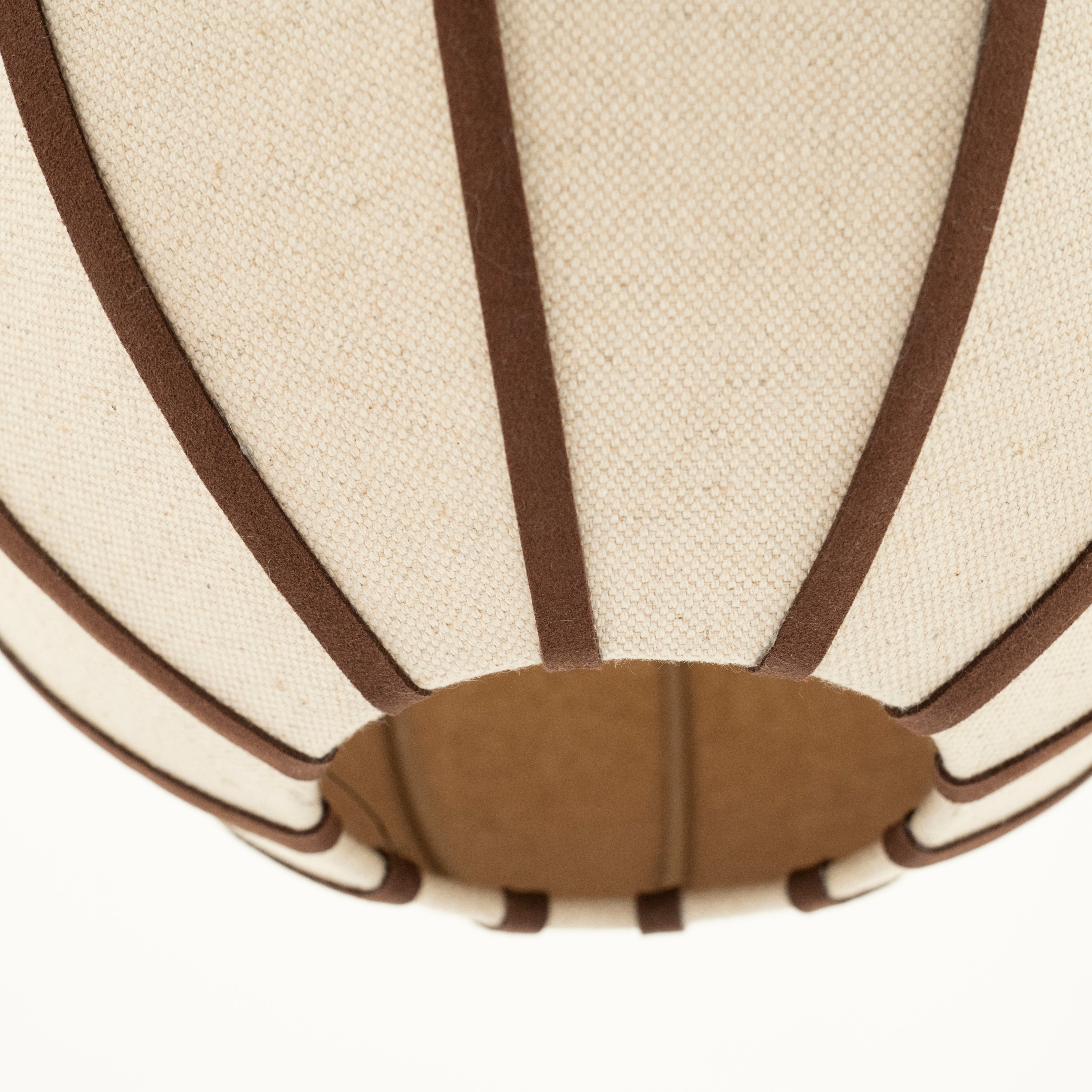 Lampa wisząca COCOON ONE beżowy z brązowym wykończeniem [Amelia]