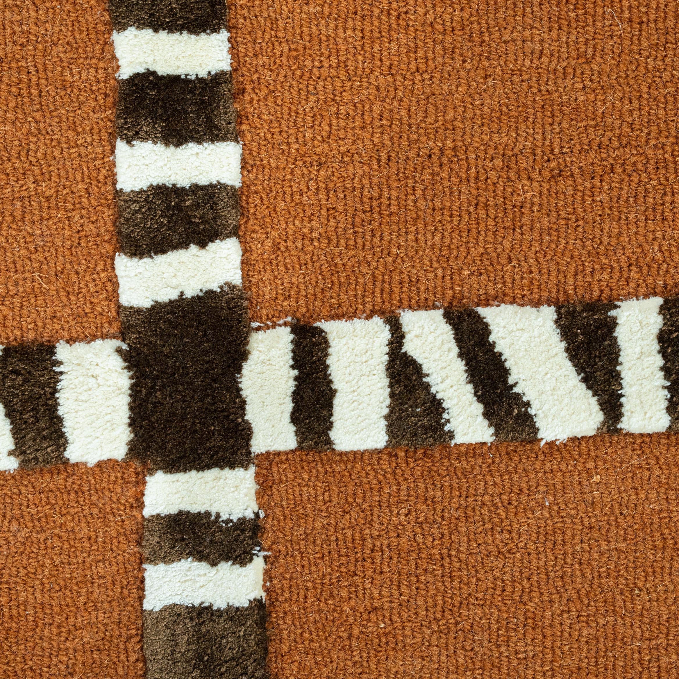 Dywan STRIPESCAPE karmelowy ze wzorem
