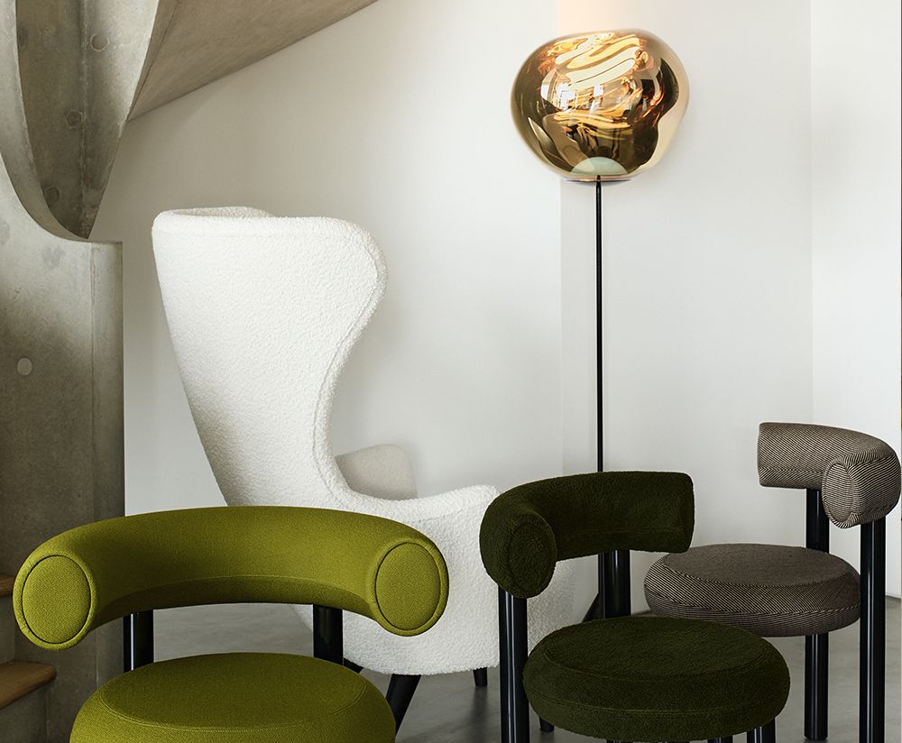 Stojací lampa MELT SLIM zlatá