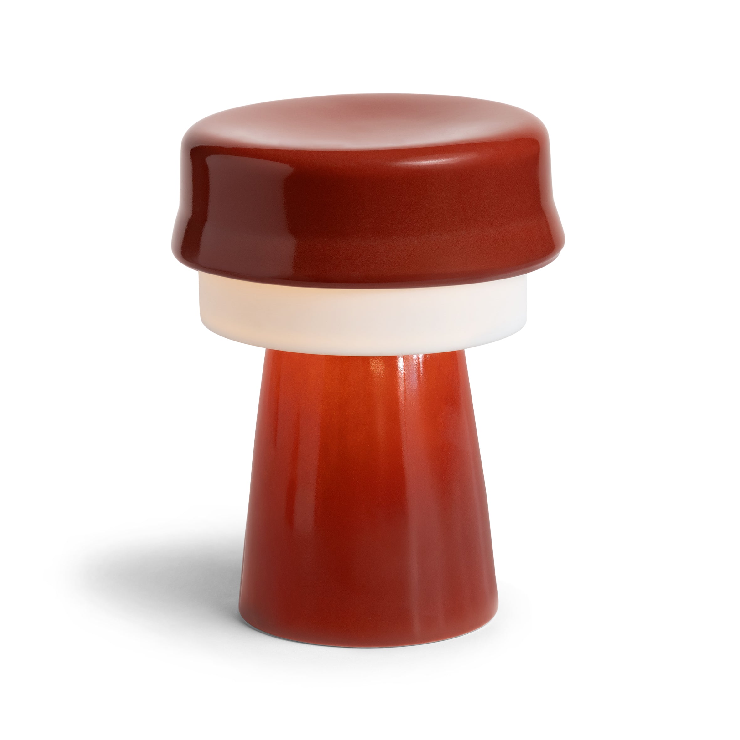 Stolní lampa HAT burgundová s bílou