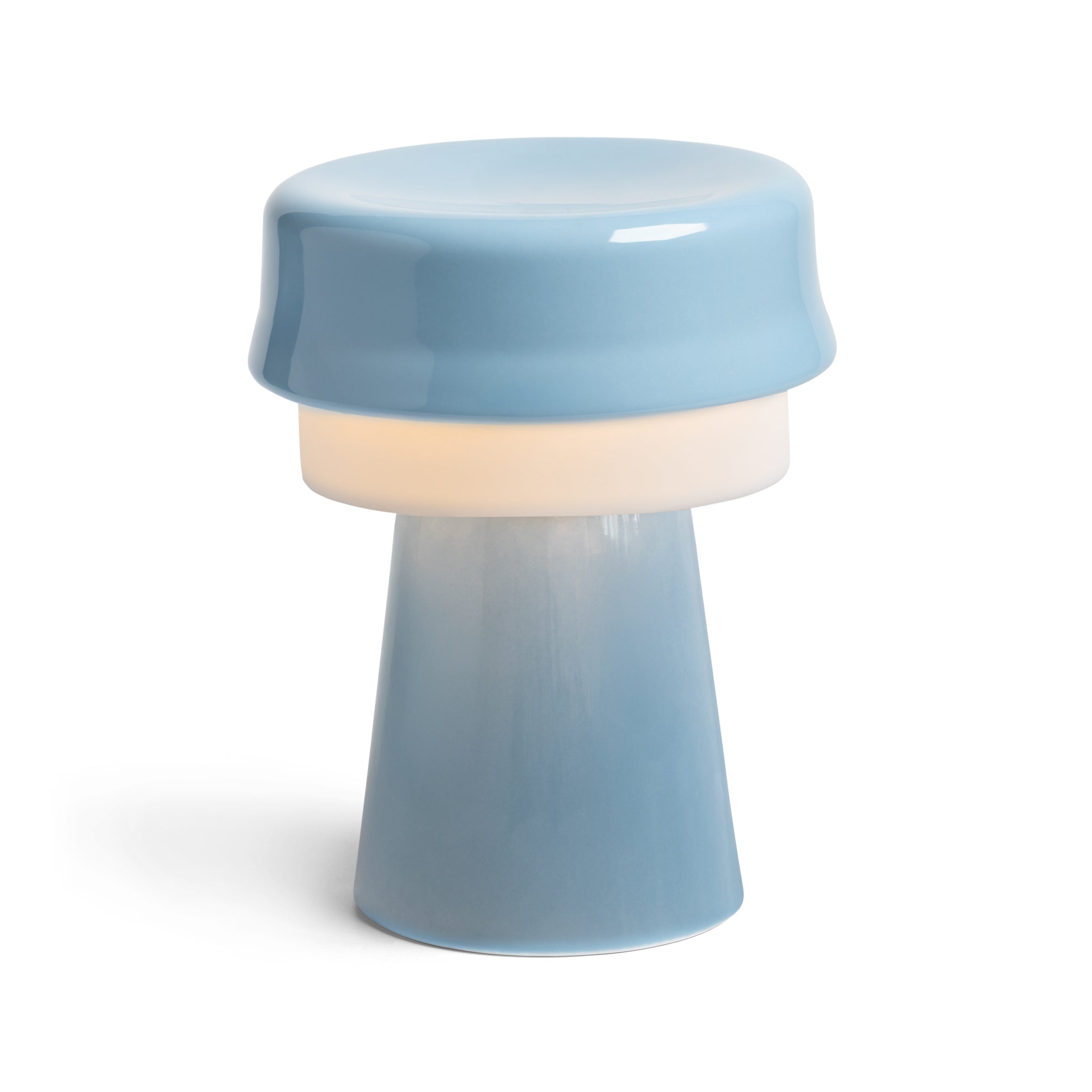 HAT blue table lamp with white