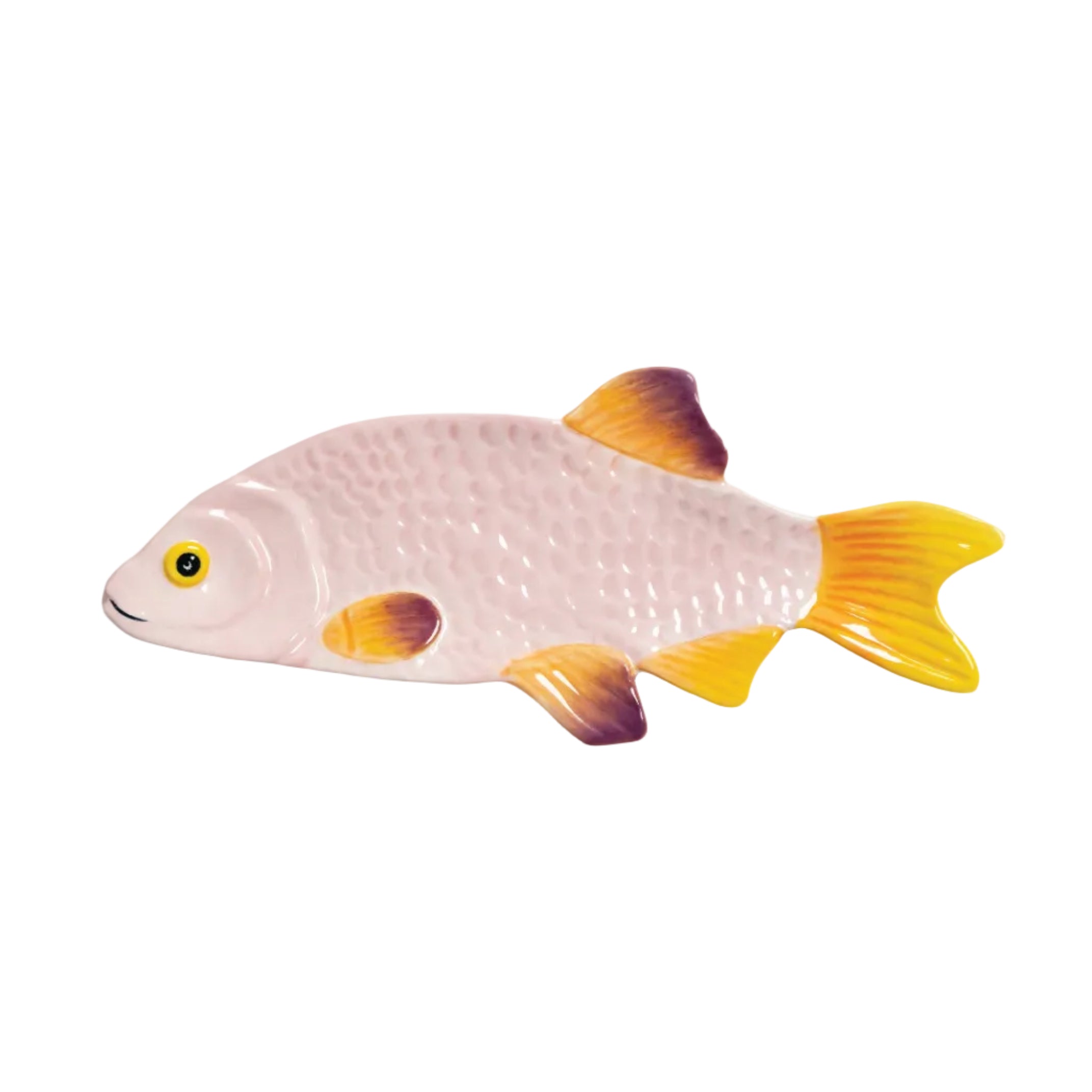 Talíř RYBA KAPŘÍK růžový se žlutým