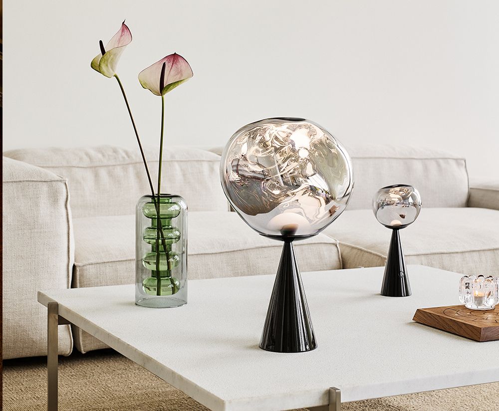 Stolní lampa MELT kouřová