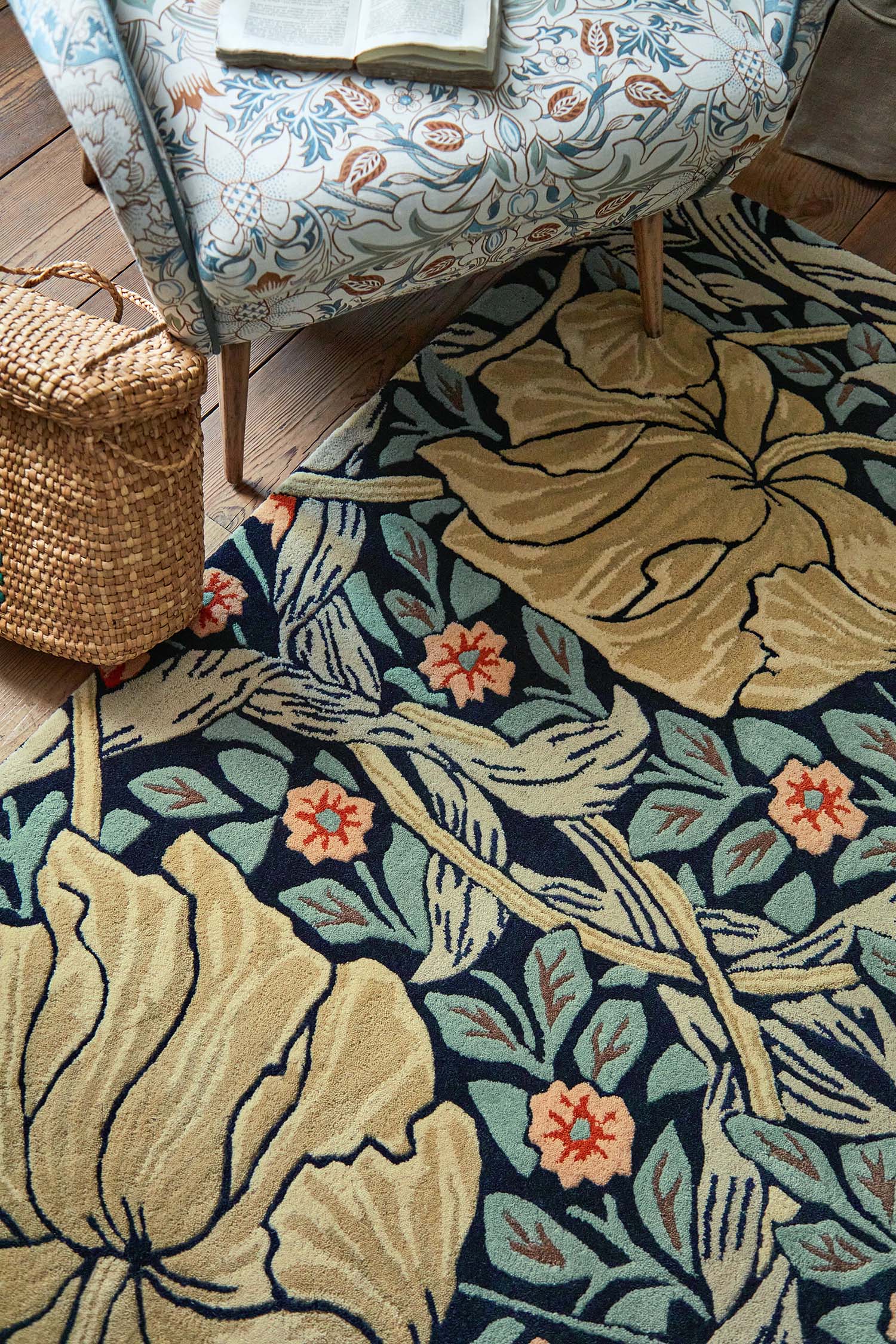 PimperNel Indigo blue-yellow rug